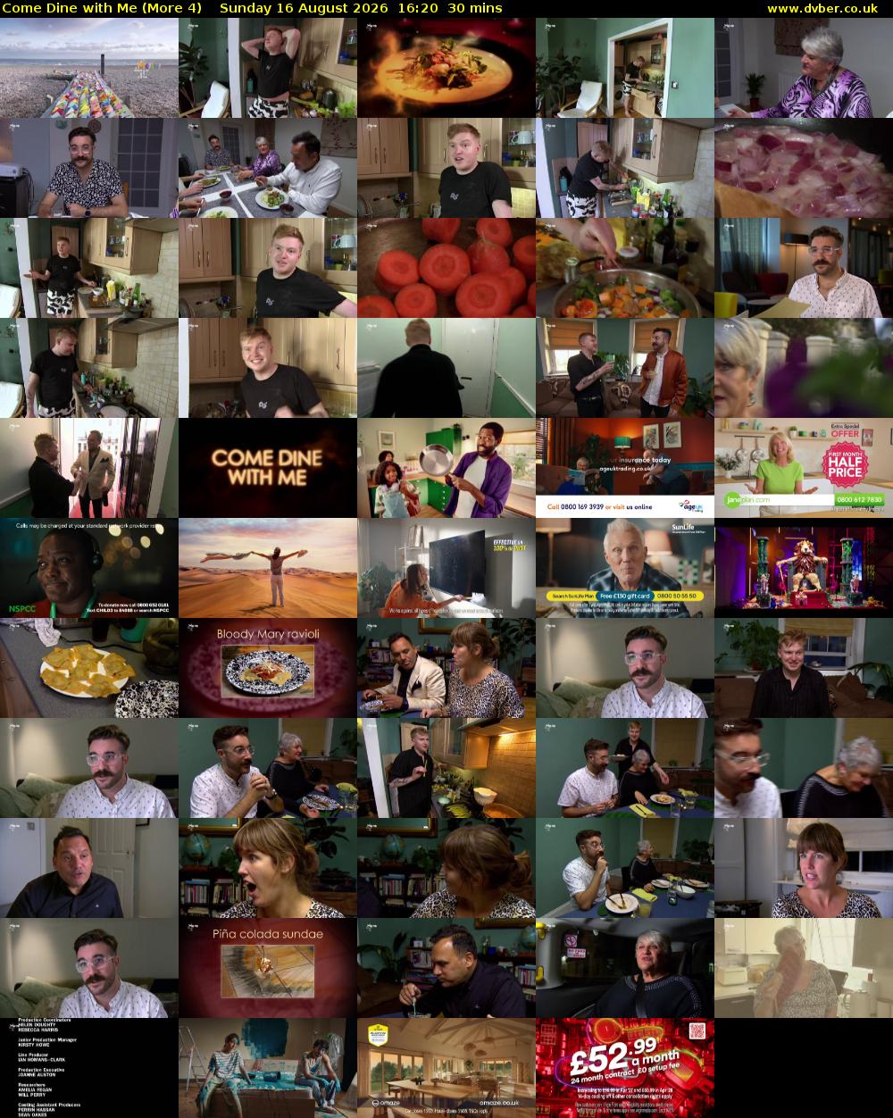 Come Dine with Me (More 4) Sunday 16 August 2026 16:20 - 16:50