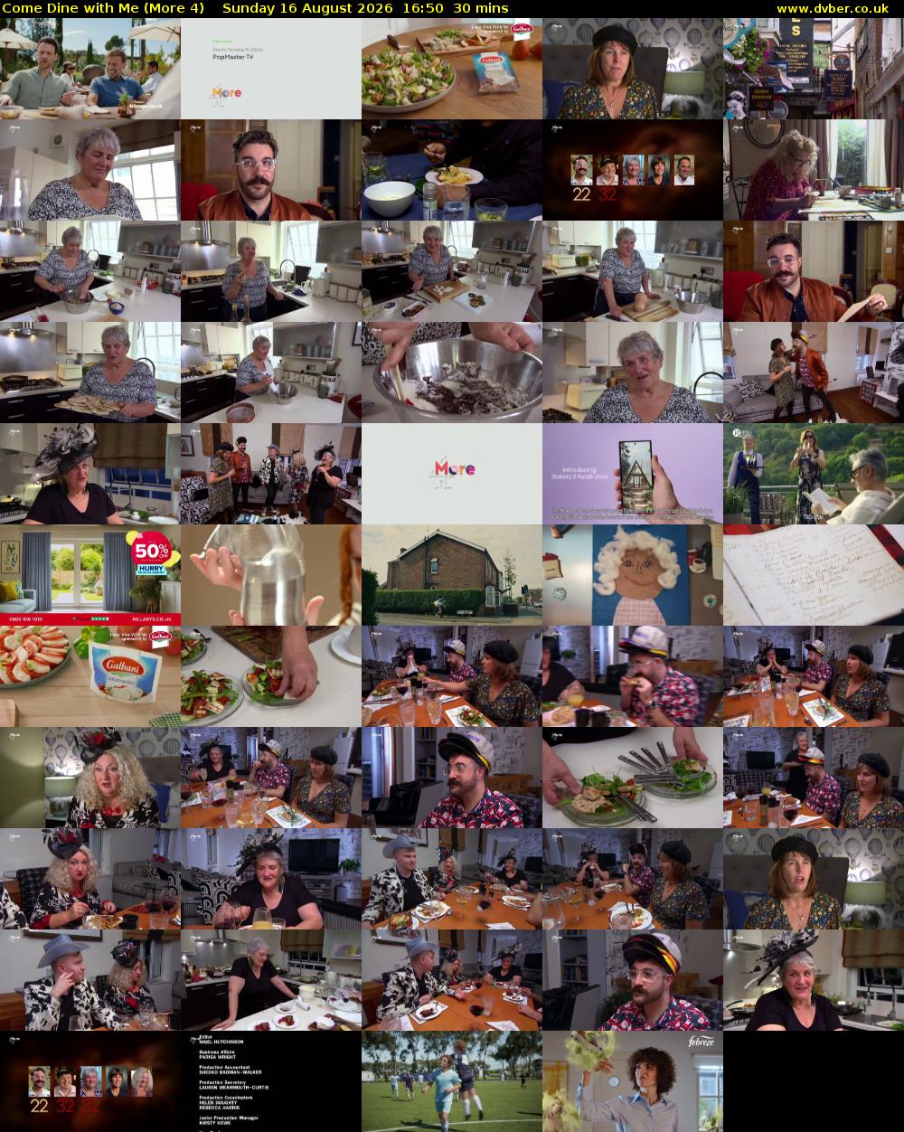 Come Dine with Me (More 4) Sunday 16 August 2026 16:50 - 17:20