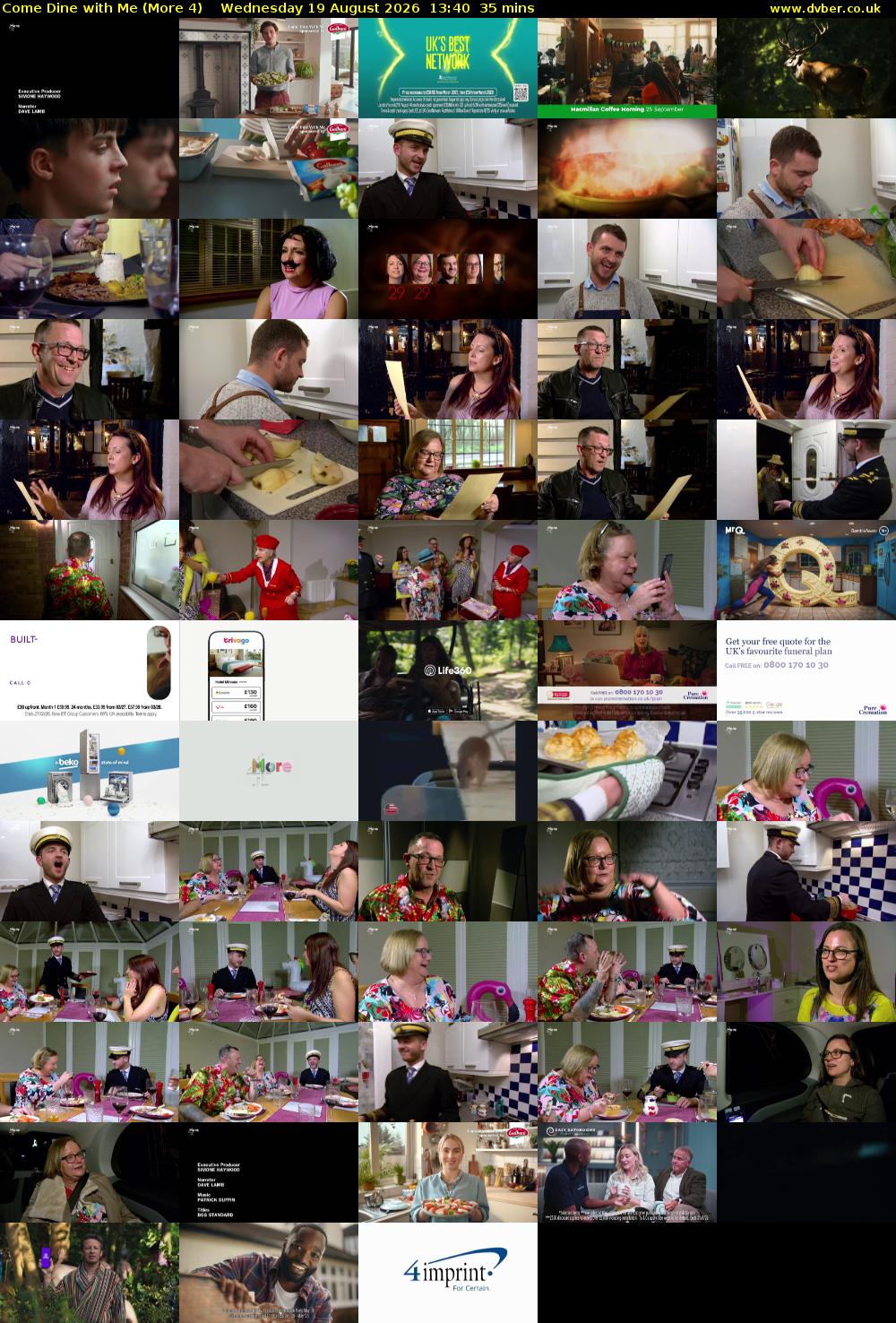 Come Dine with Me (More 4) Wednesday 19 August 2026 13:40 - 14:15