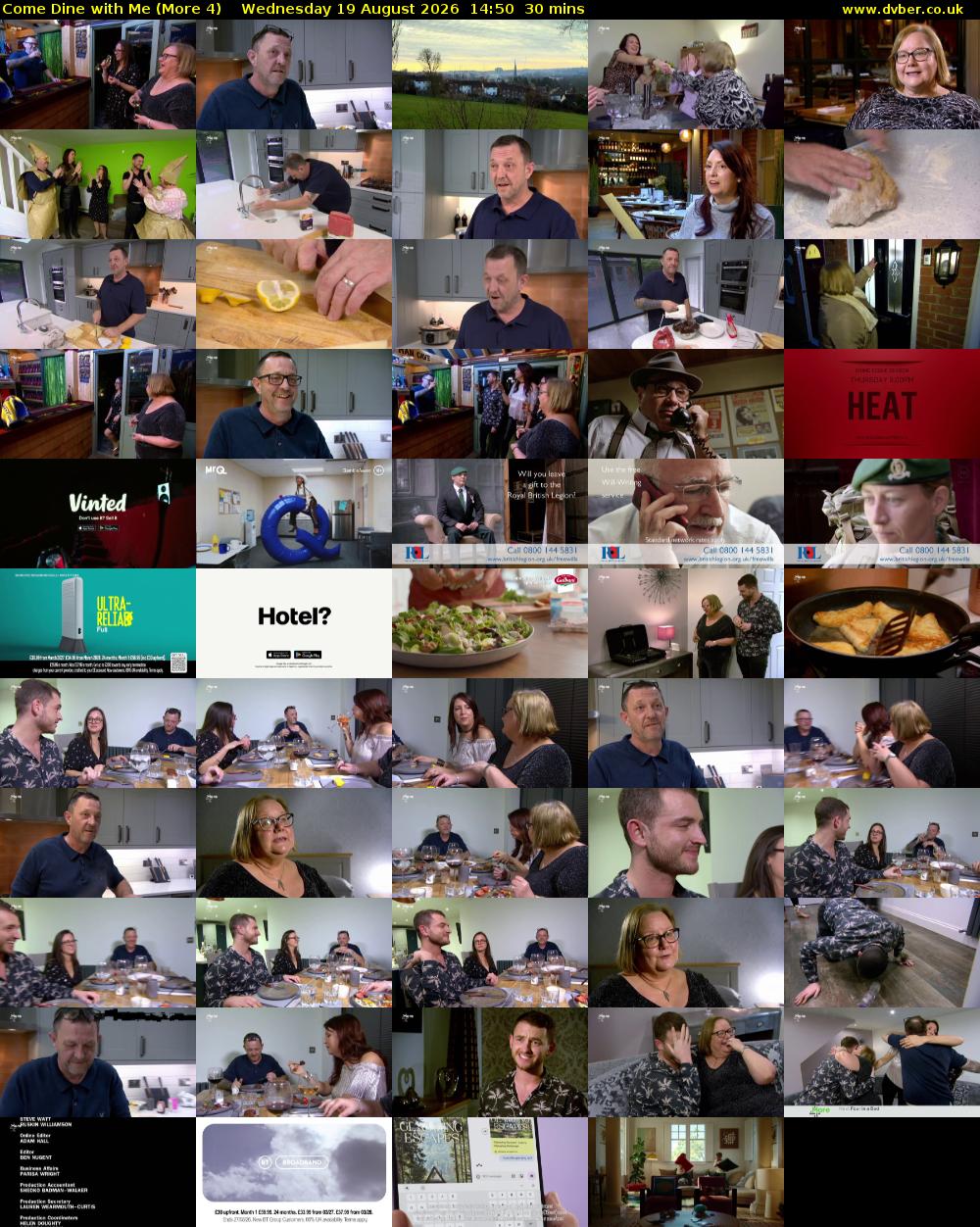 Come Dine with Me (More 4) Wednesday 19 August 2026 14:50 - 15:20