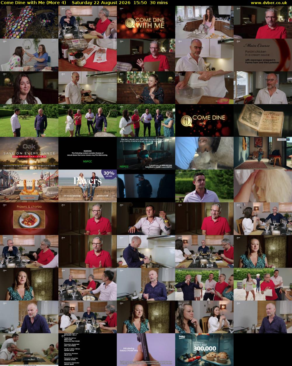 Come Dine with Me (More 4) Saturday 22 August 2026 15:50 - 16:20