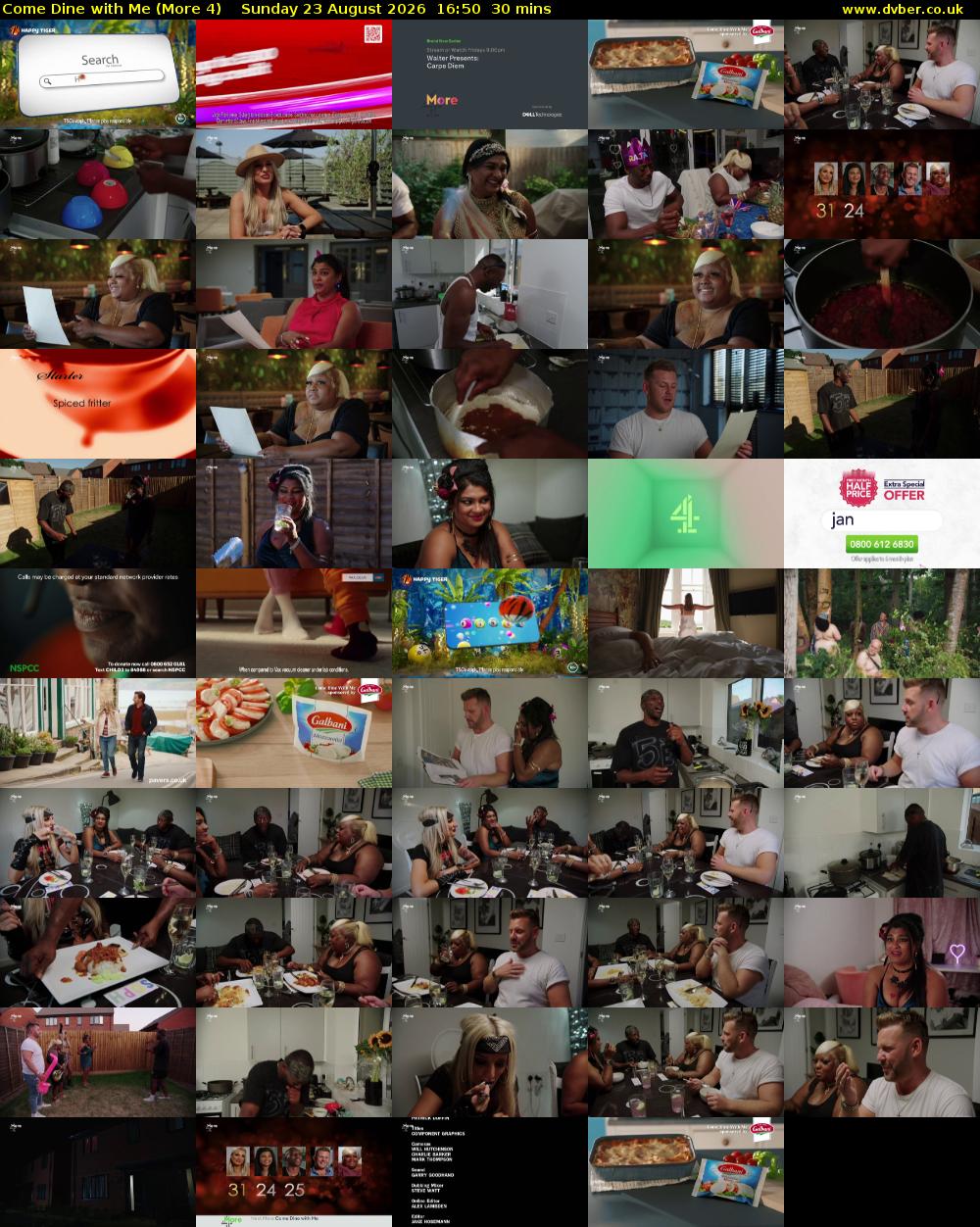 Come Dine with Me (More 4) Sunday 23 August 2026 16:50 - 17:20