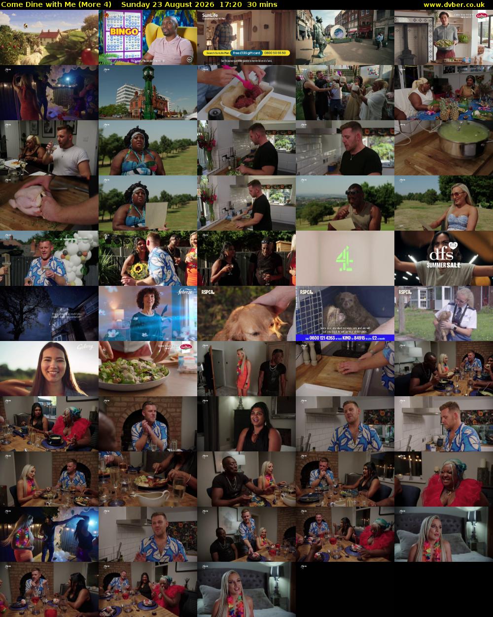 Come Dine with Me (More 4) Sunday 23 August 2026 17:20 - 17:50