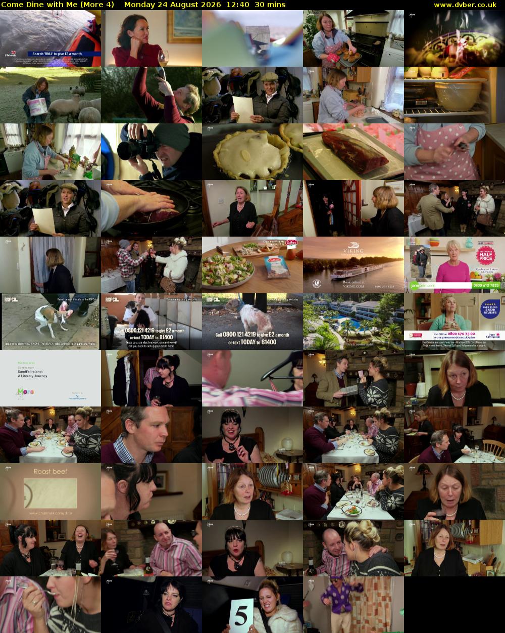Come Dine with Me (More 4) Monday 24 August 2026 12:40 - 13:10