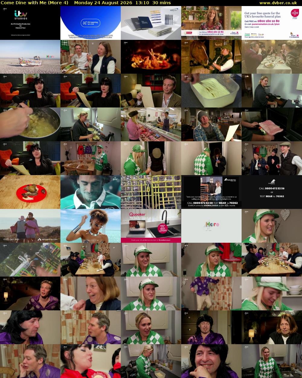 Come Dine with Me (More 4) Monday 24 August 2026 13:10 - 13:40