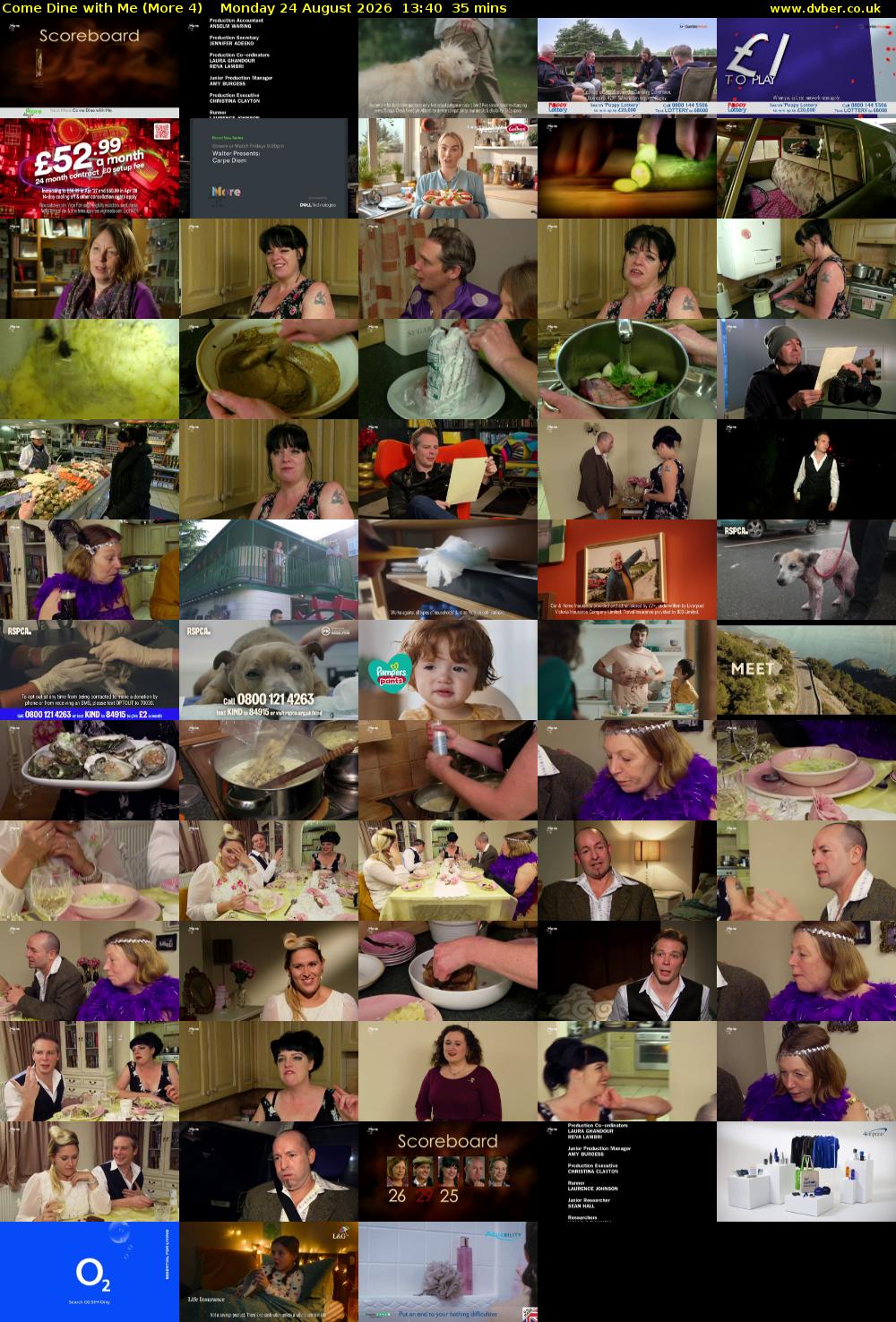Come Dine with Me (More 4) Monday 24 August 2026 13:40 - 14:15