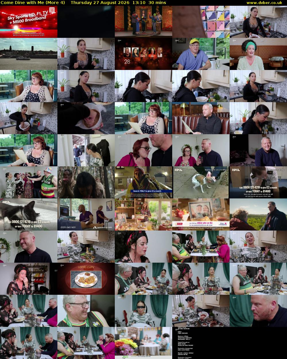 Come Dine with Me (More 4) Thursday 27 August 2026 13:10 - 13:40