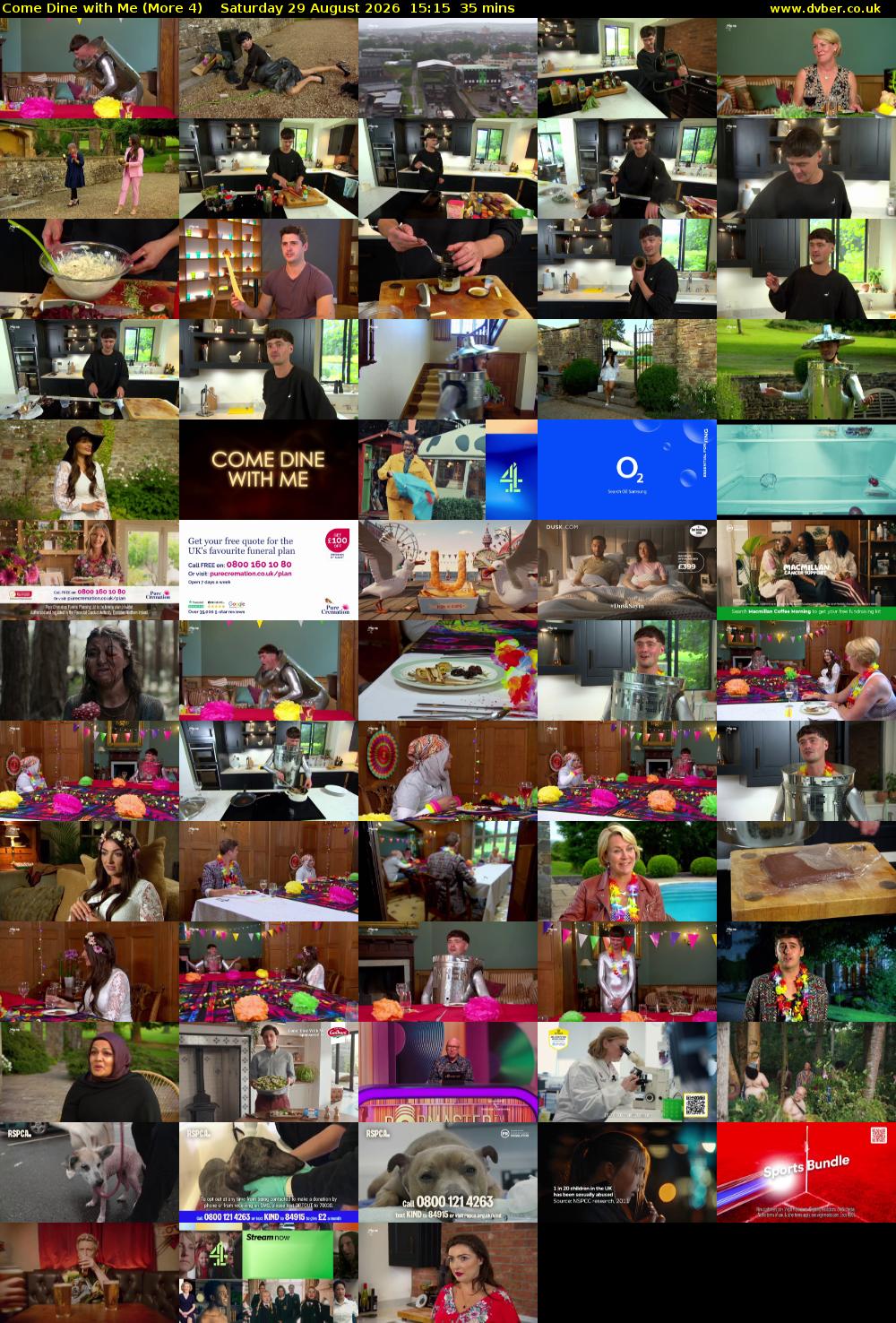 Come Dine with Me (More 4) Saturday 29 August 2026 15:15 - 15:50