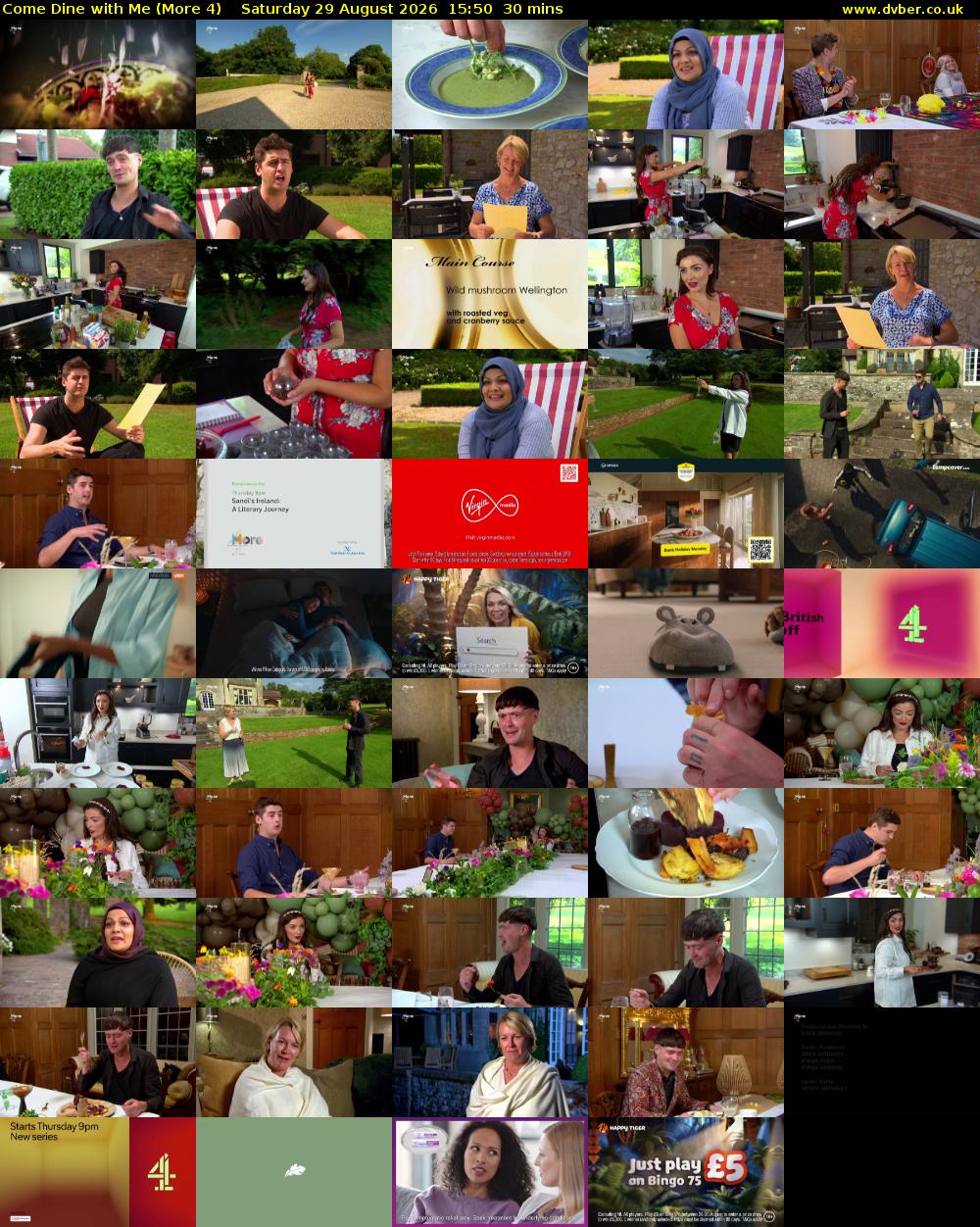 Come Dine with Me (More 4) Saturday 29 August 2026 15:50 - 16:20