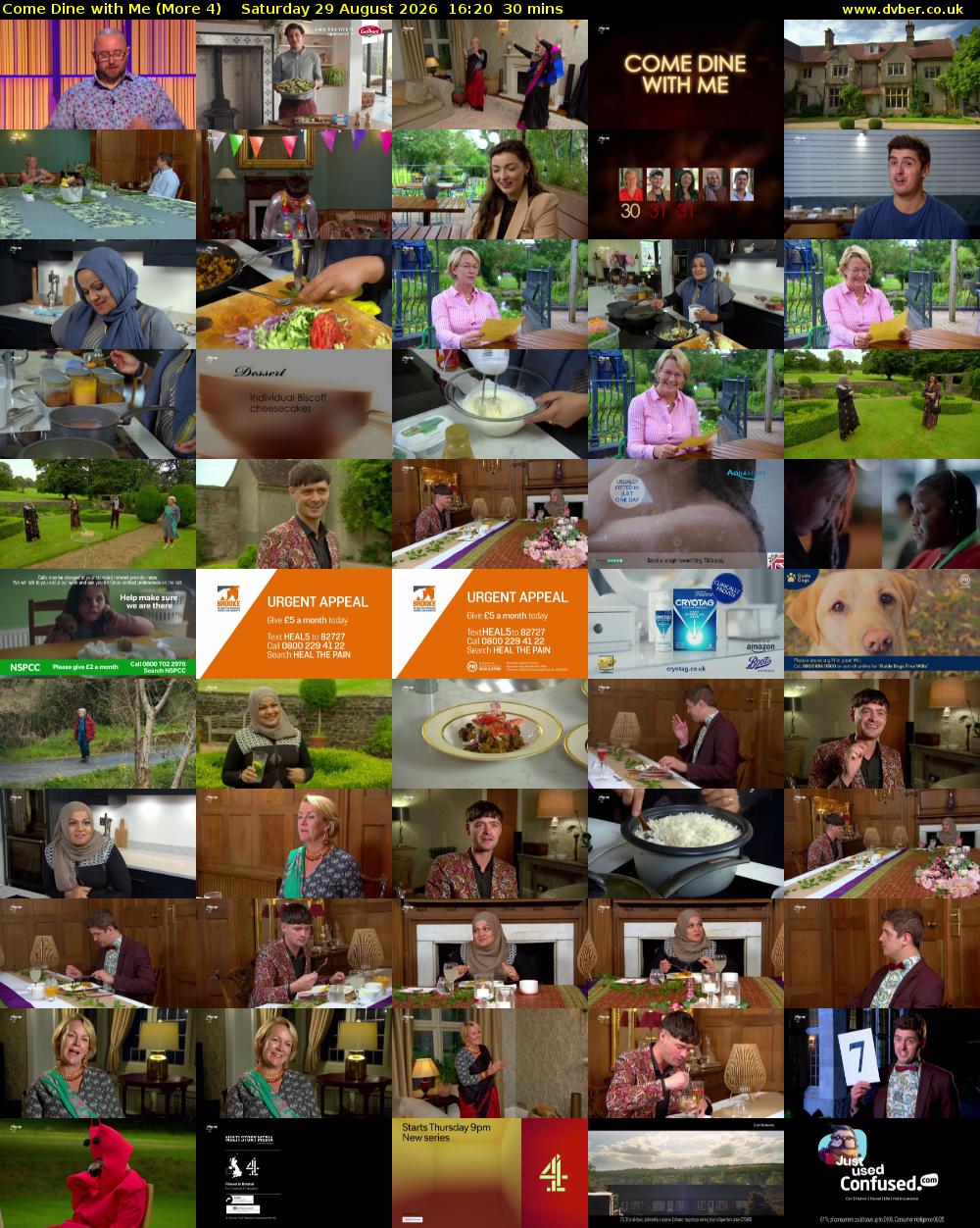 Come Dine with Me (More 4) Saturday 29 August 2026 16:20 - 16:50