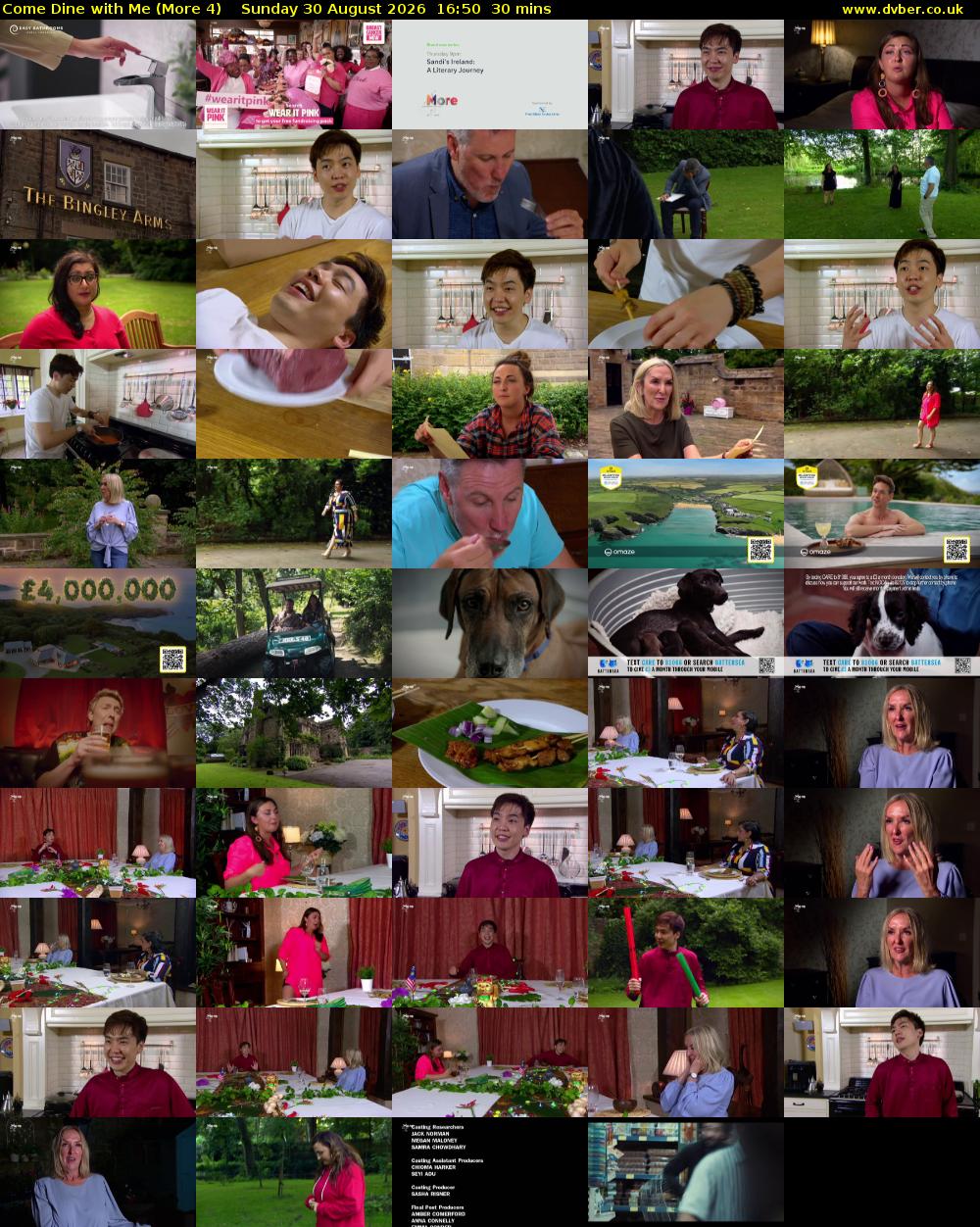 Come Dine with Me (More 4) Sunday 30 August 2026 16:50 - 17:20