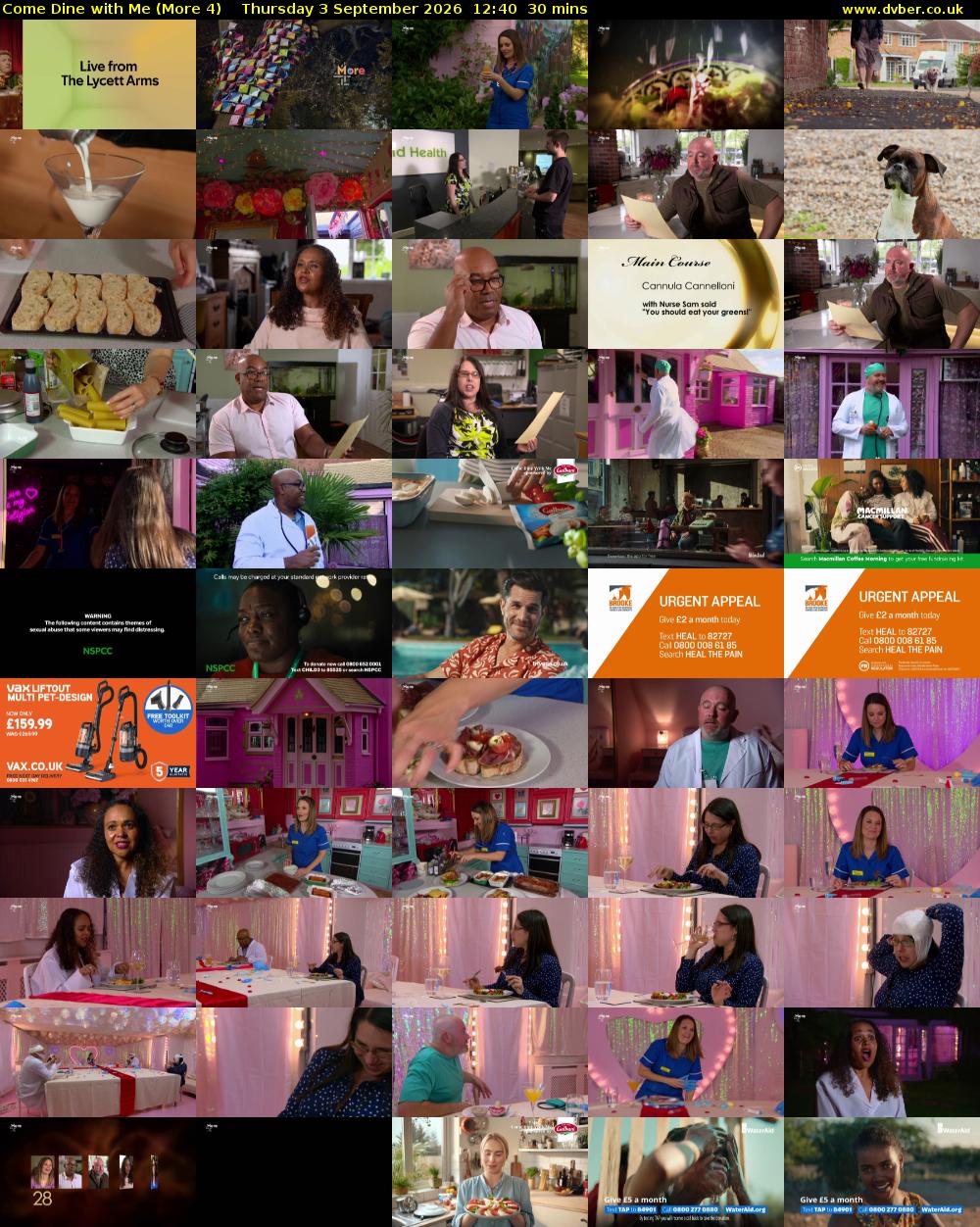 Come Dine with Me (More 4) Thursday 3 September 2026 12:40 - 13:10