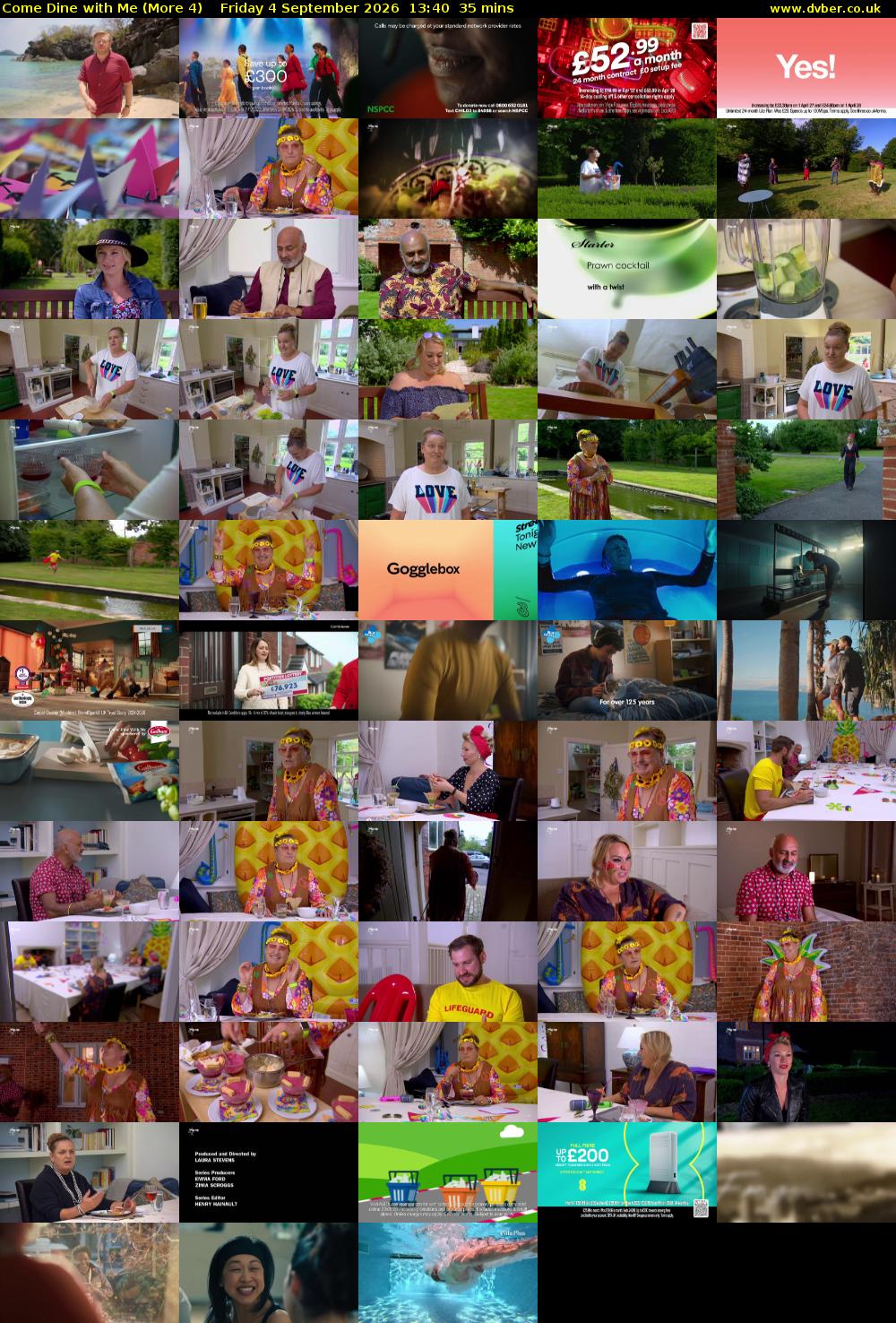 Come Dine with Me (More 4) Friday 4 September 2026 13:40 - 14:15
