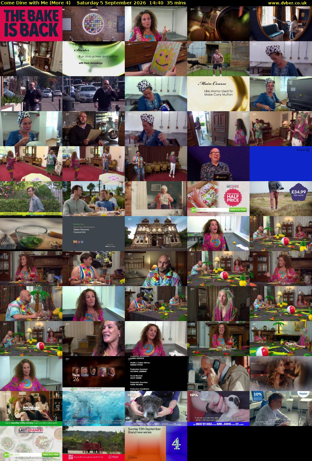 Come Dine with Me (More 4) Saturday 5 September 2026 14:40 - 15:15