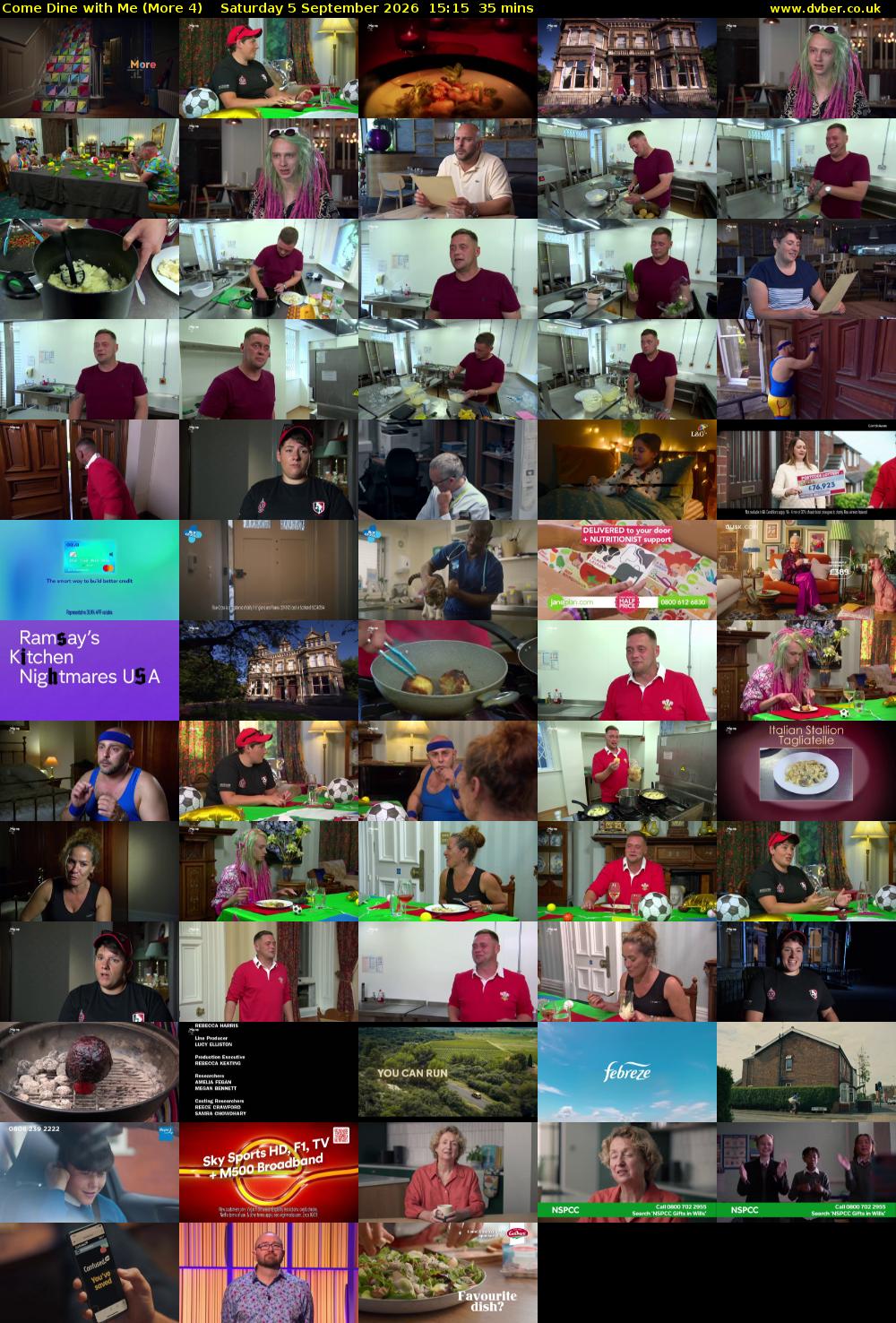 Come Dine with Me (More 4) Saturday 5 September 2026 15:15 - 15:50