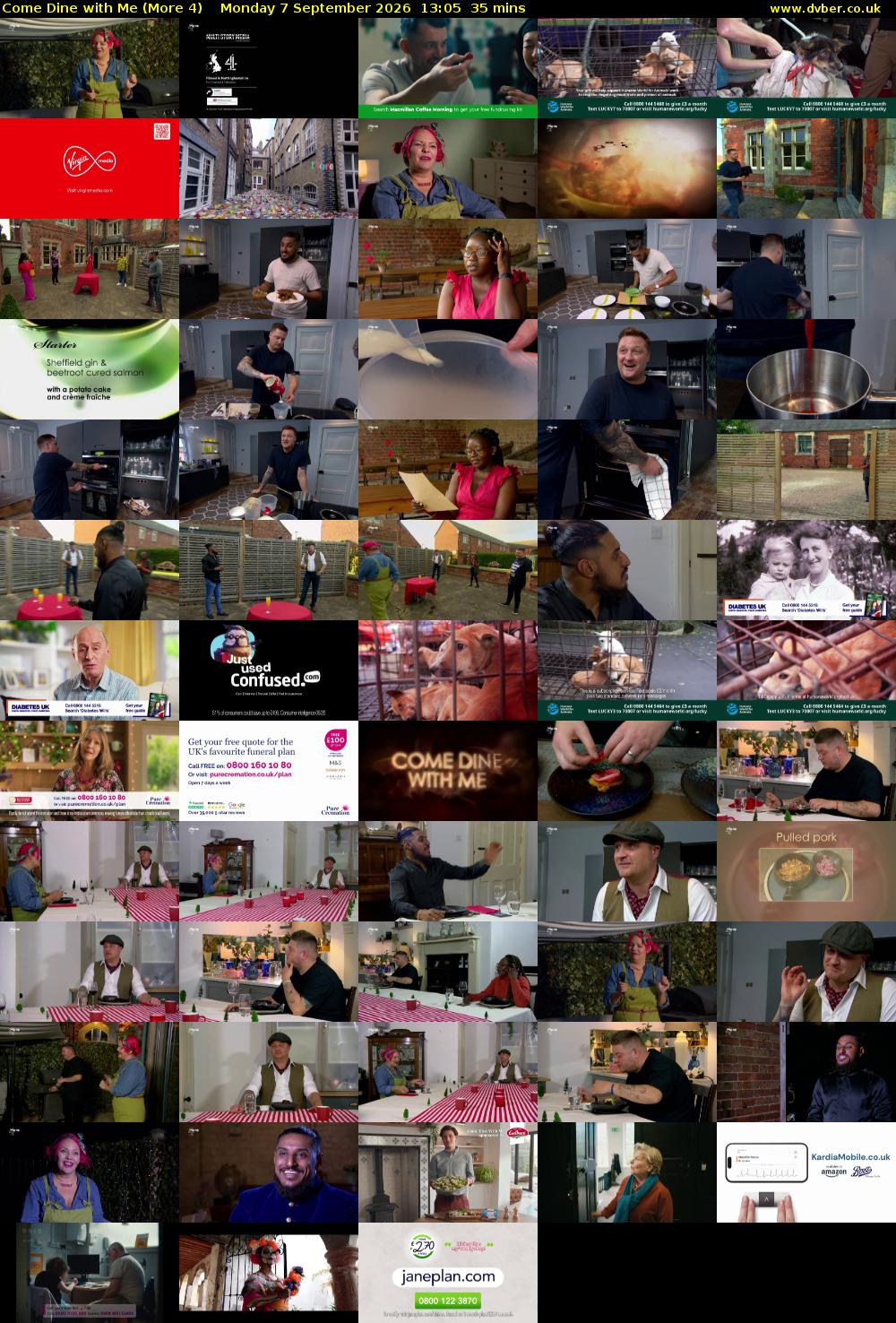 Come Dine with Me (More 4) Monday 7 September 2026 13:05 - 13:40