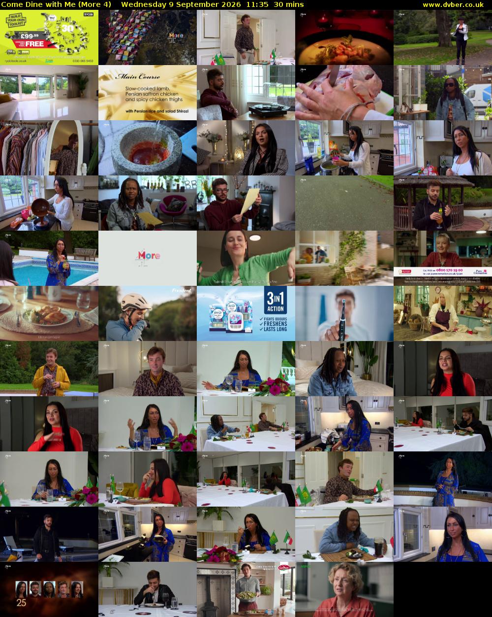 Come Dine with Me (More 4) Wednesday 9 September 2026 11:35 - 12:05