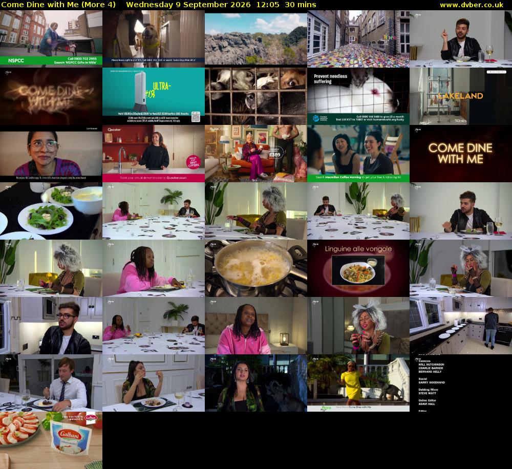 Come Dine with Me (More 4) Wednesday 9 September 2026 12:05 - 12:35