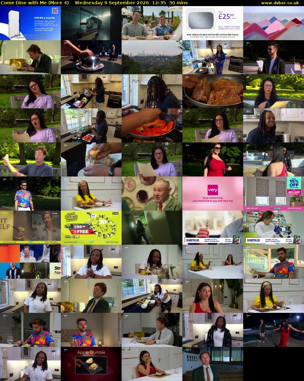 Come Dine with Me (More 4) Wednesday 9 September 2026 12:35 - 13:05