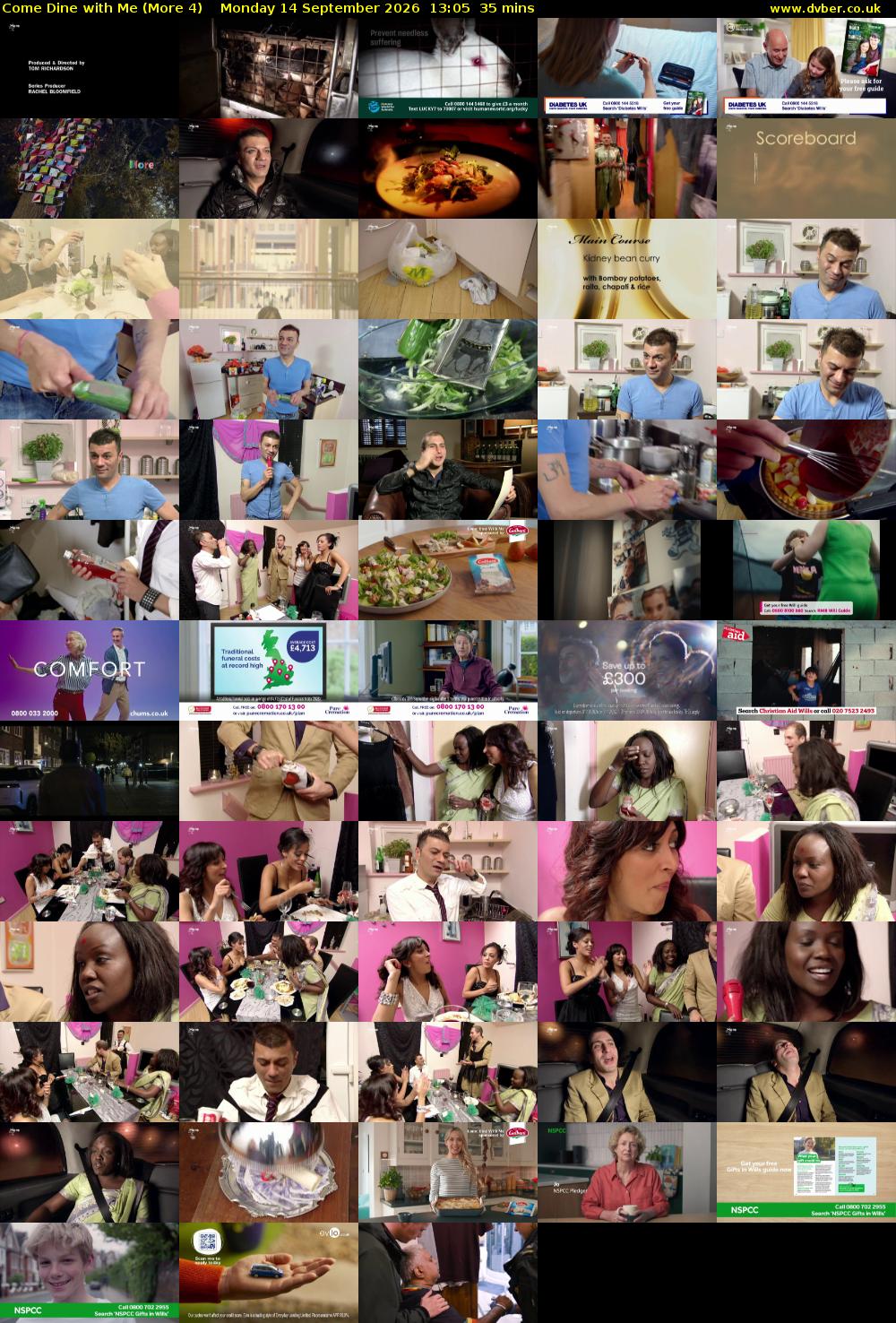 Come Dine with Me (More 4) Monday 14 September 2026 13:05 - 13:40