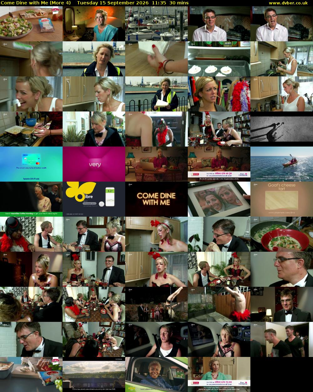 Come Dine with Me (More 4) Tuesday 15 September 2026 11:35 - 12:05