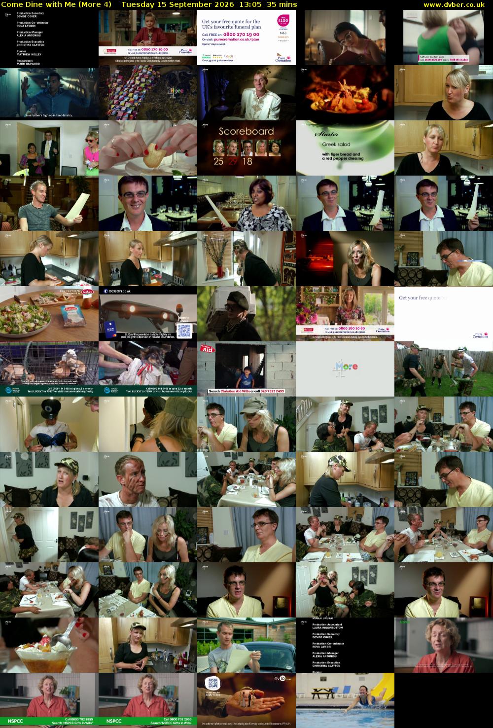 Come Dine with Me (More 4) Tuesday 15 September 2026 13:05 - 13:40