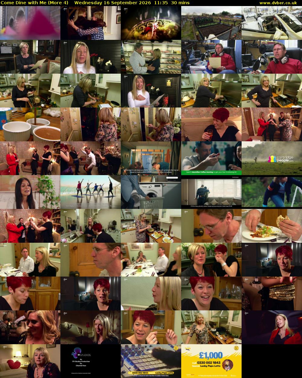 Come Dine with Me (More 4) Wednesday 16 September 2026 11:35 - 12:05