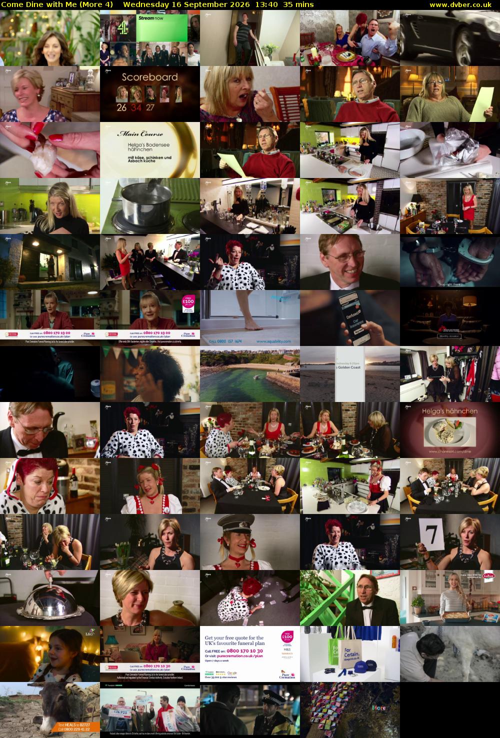 Come Dine with Me (More 4) Wednesday 16 September 2026 13:40 - 14:15