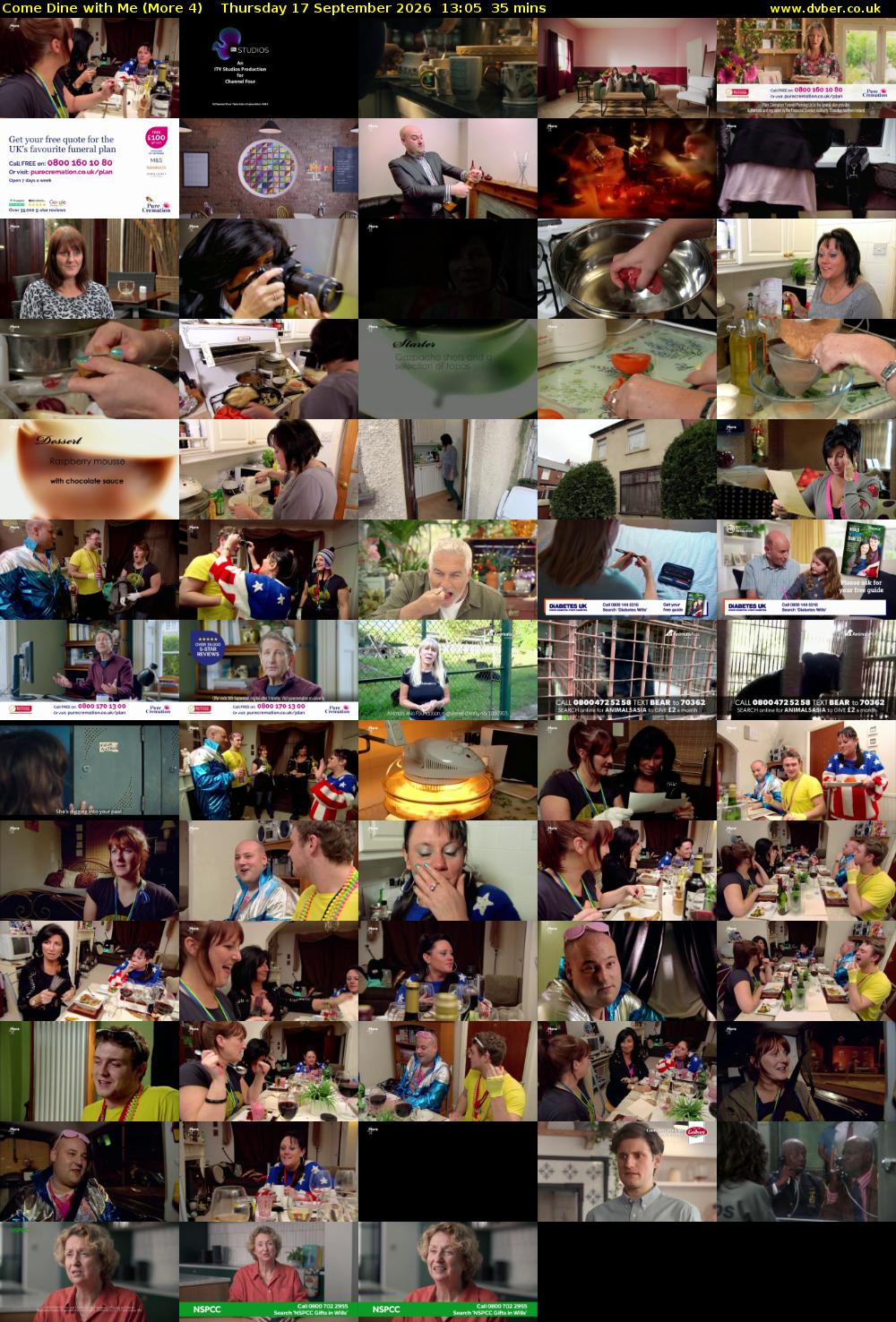 Come Dine with Me (More 4) Thursday 17 September 2026 13:05 - 13:40