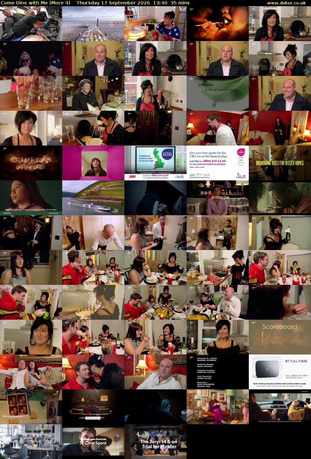 Come Dine with Me (More 4) Thursday 17 September 2026 13:40 - 14:15