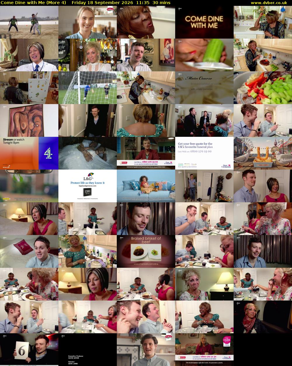 Come Dine with Me (More 4) Friday 18 September 2026 11:35 - 12:05