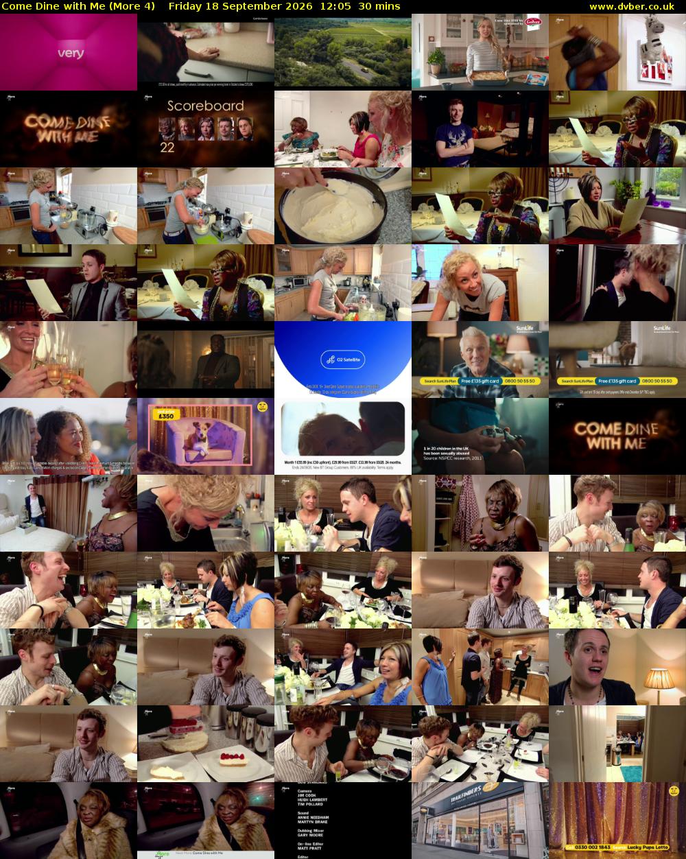 Come Dine with Me (More 4) Friday 18 September 2026 12:05 - 12:35