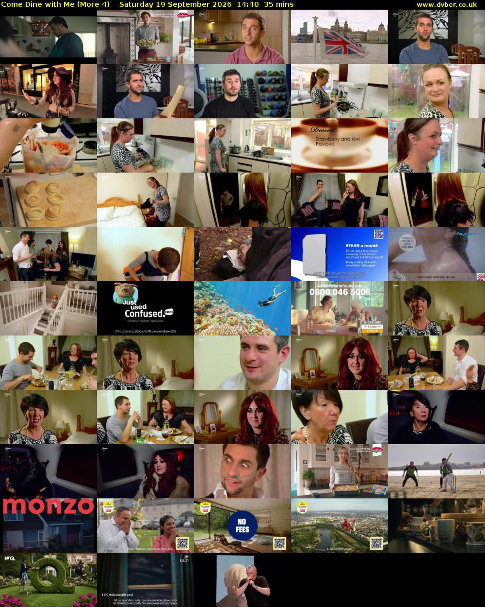Come Dine with Me (More 4) Saturday 19 September 2026 14:40 - 15:15