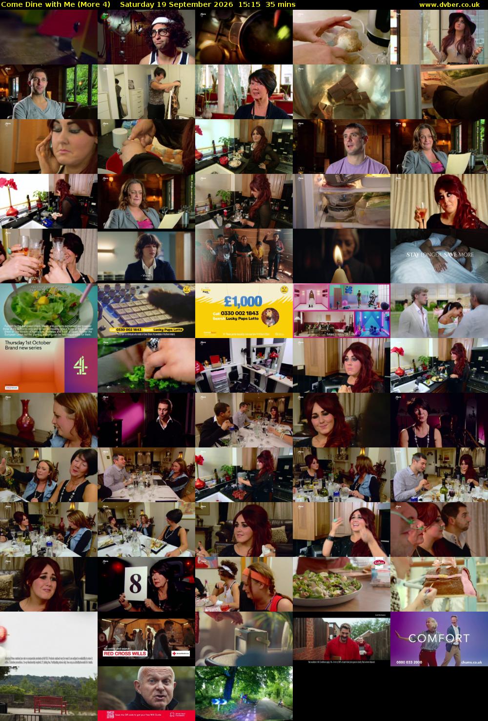 Come Dine with Me (More 4) Saturday 19 September 2026 15:15 - 15:50