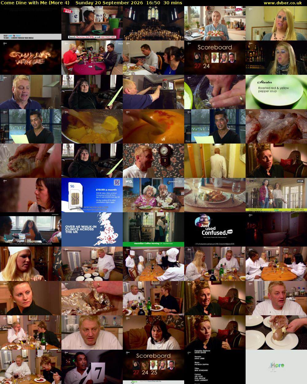Come Dine with Me (More 4) Sunday 20 September 2026 16:50 - 17:20