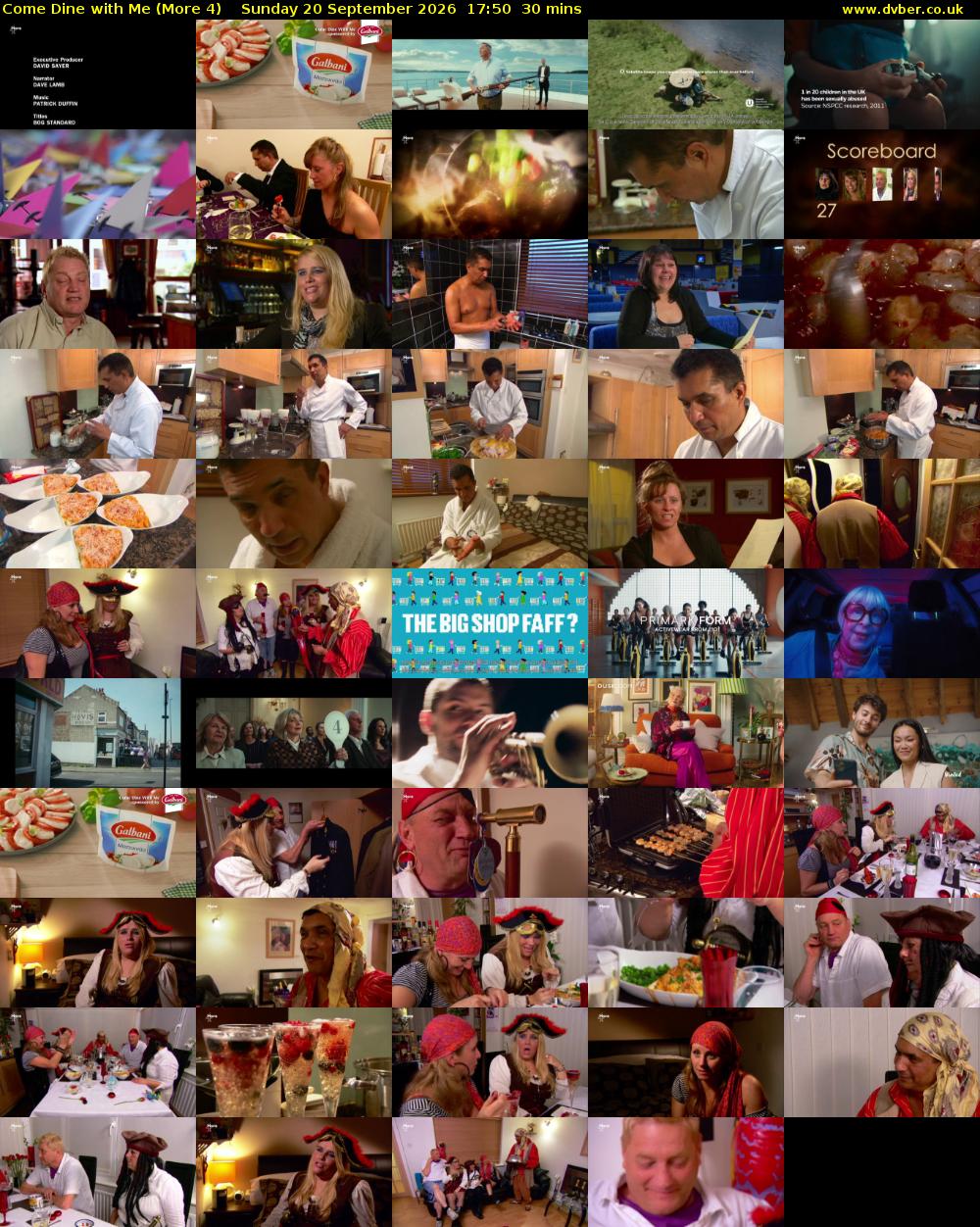 Come Dine with Me (More 4) Sunday 20 September 2026 17:50 - 18:20