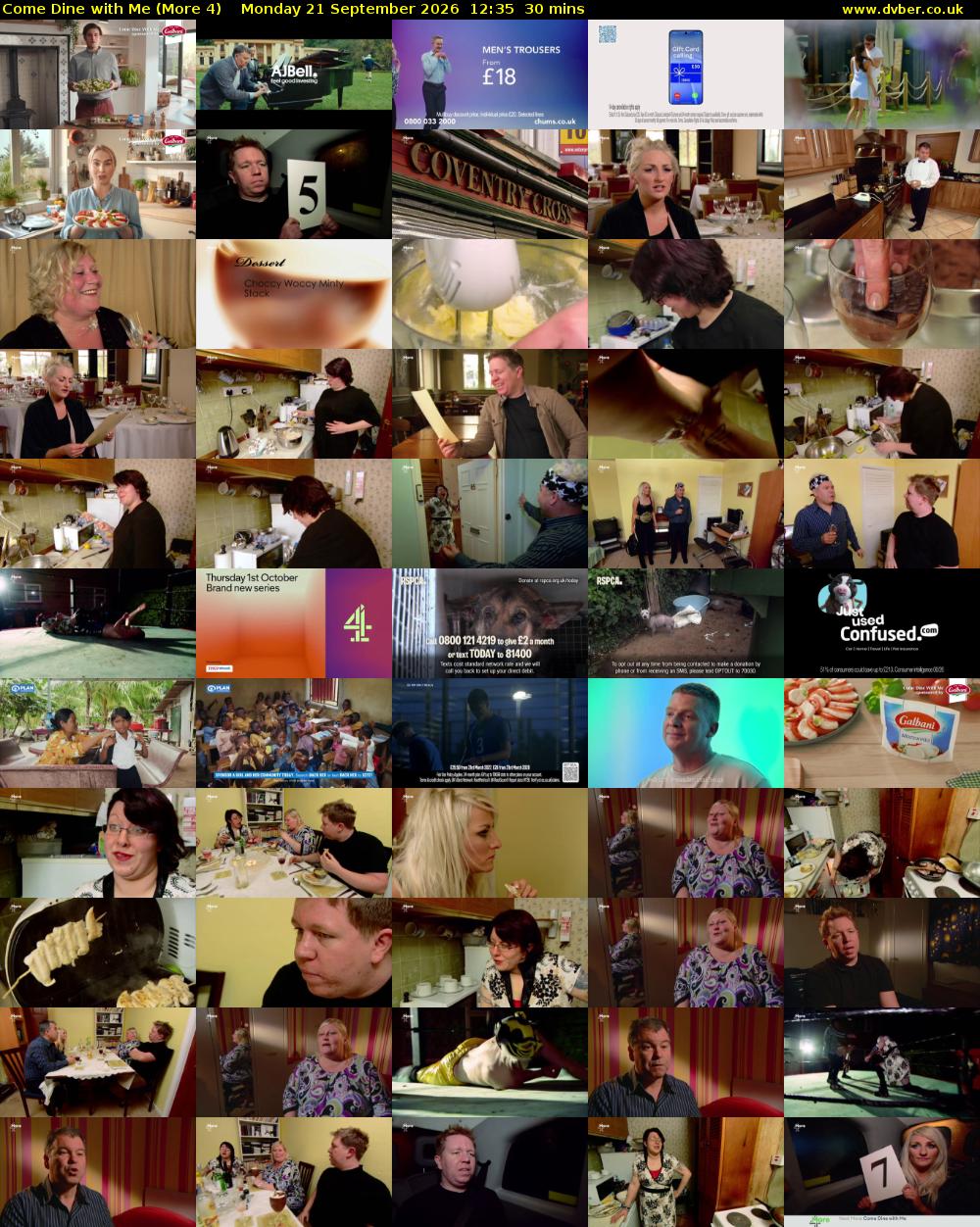 Come Dine with Me (More 4) Monday 21 September 2026 12:35 - 13:05