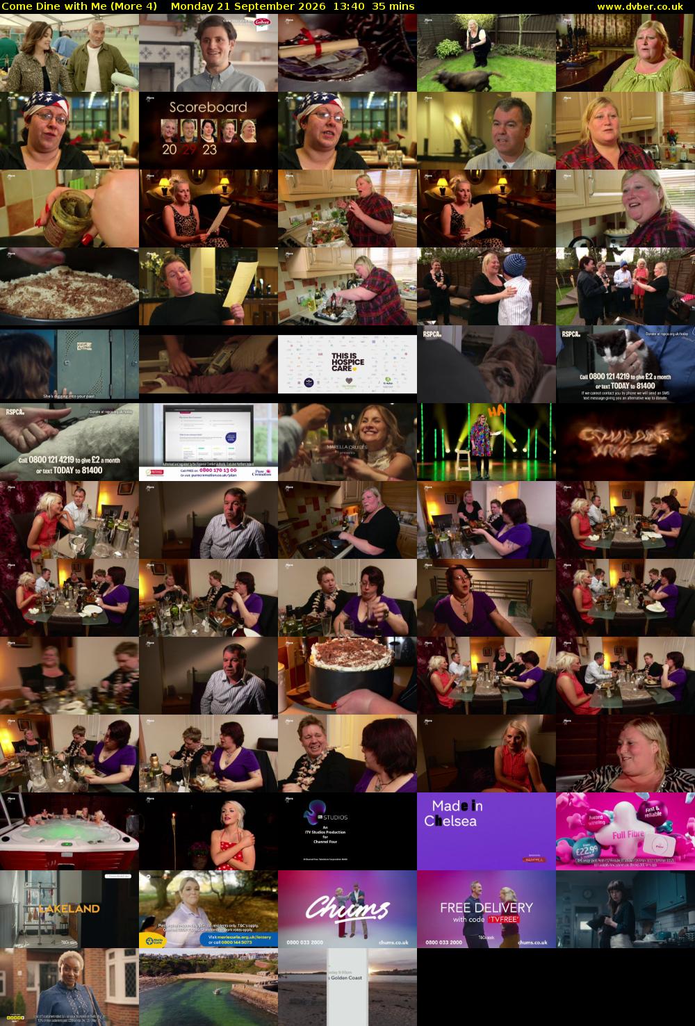 Come Dine with Me (More 4) Monday 21 September 2026 13:40 - 14:15