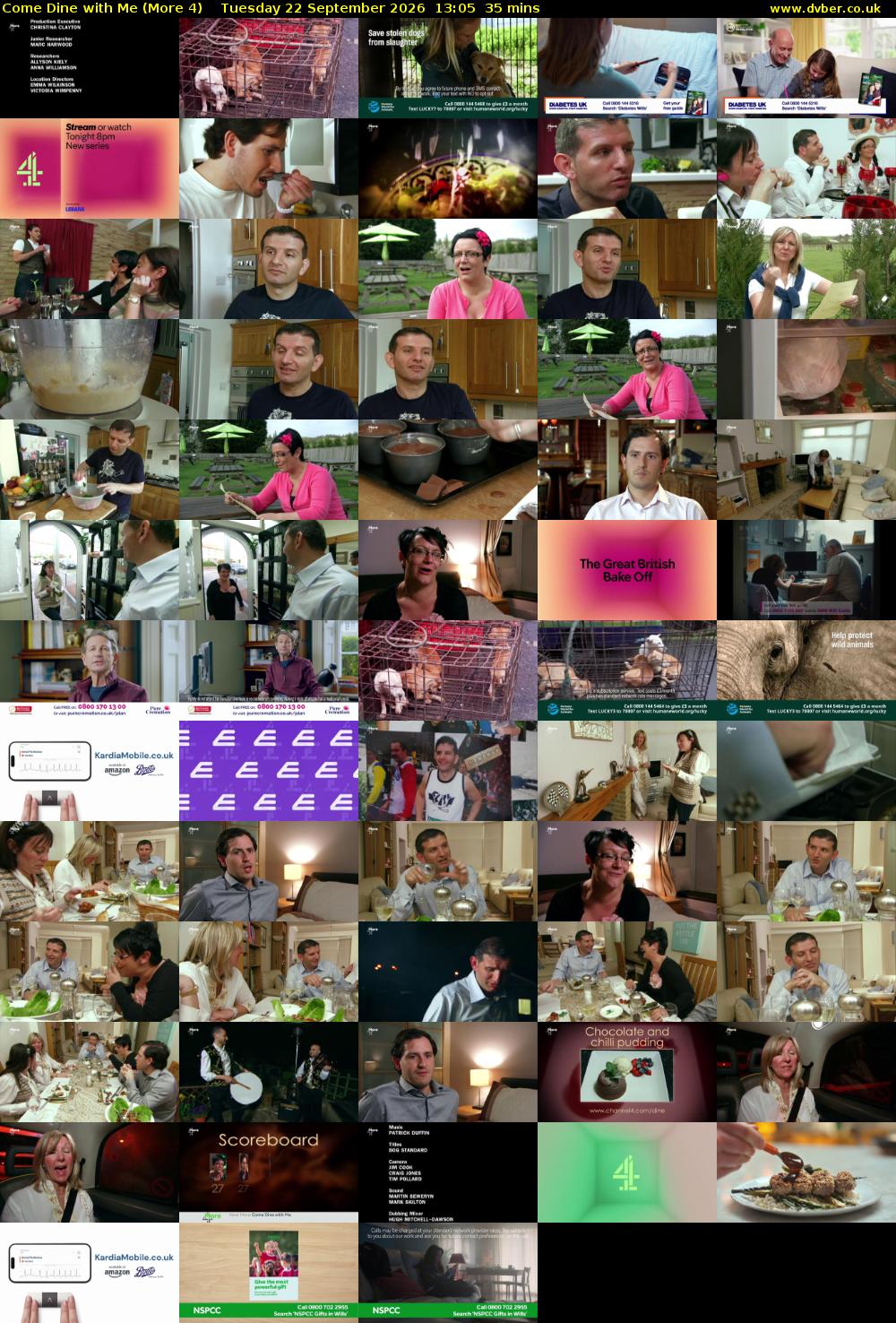 Come Dine with Me (More 4) Tuesday 22 September 2026 13:05 - 13:40