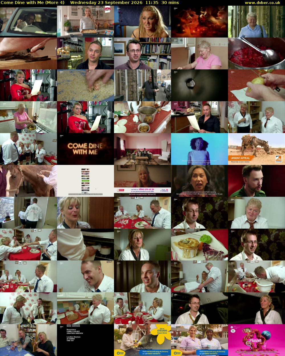 Come Dine with Me (More 4) Wednesday 23 September 2026 11:35 - 12:05