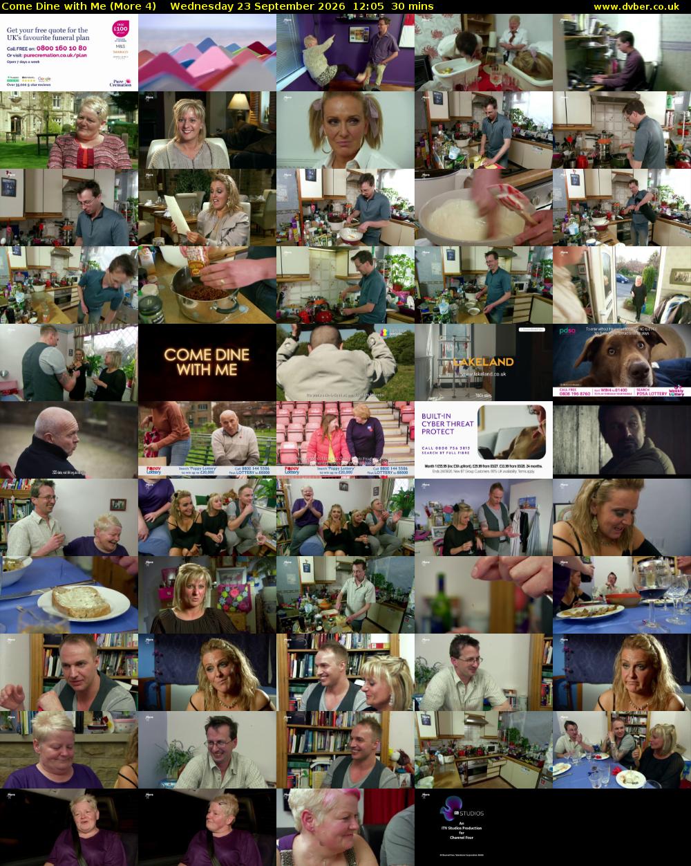 Come Dine with Me (More 4) Wednesday 23 September 2026 12:05 - 12:35