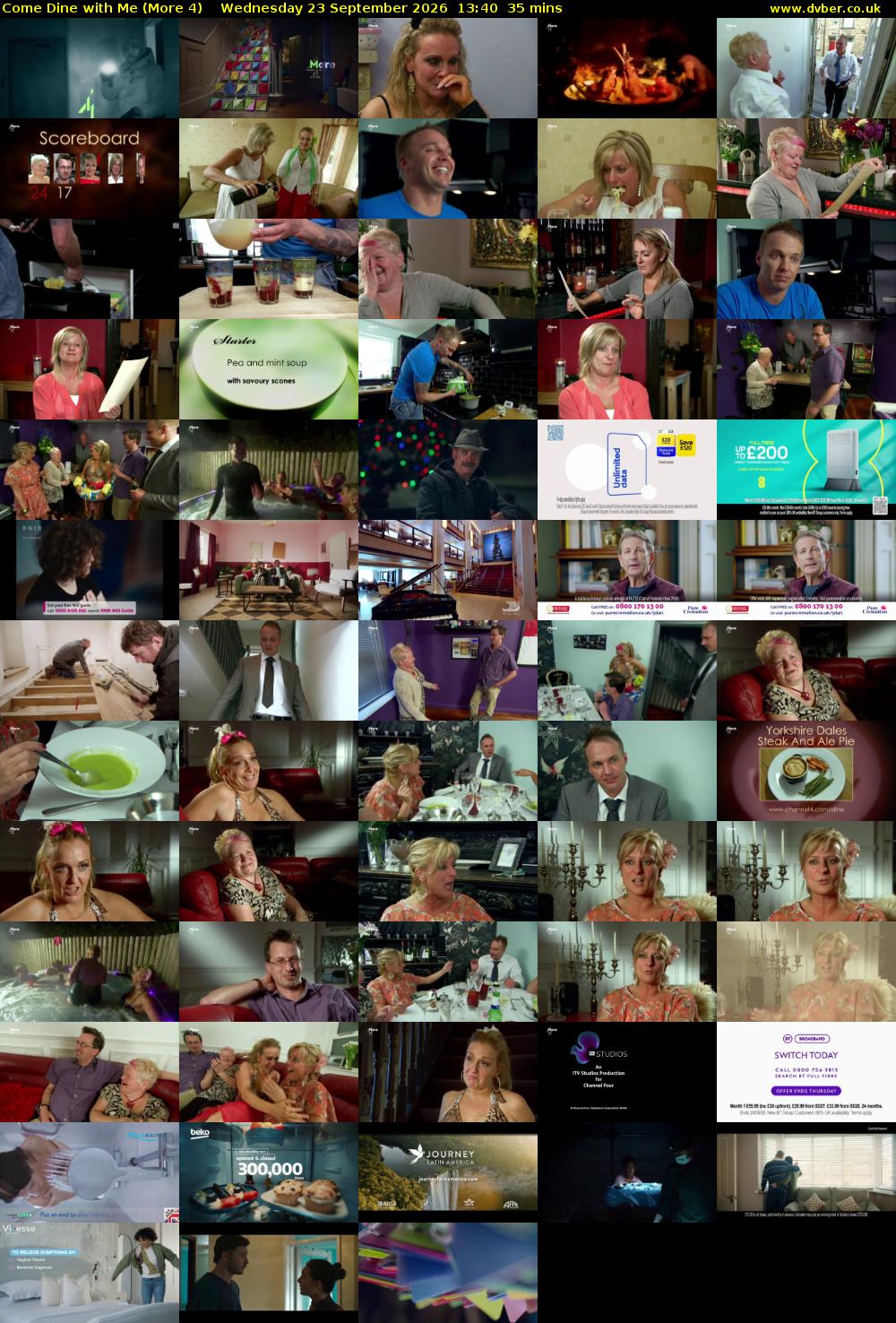Come Dine with Me (More 4) Wednesday 23 September 2026 13:40 - 14:15