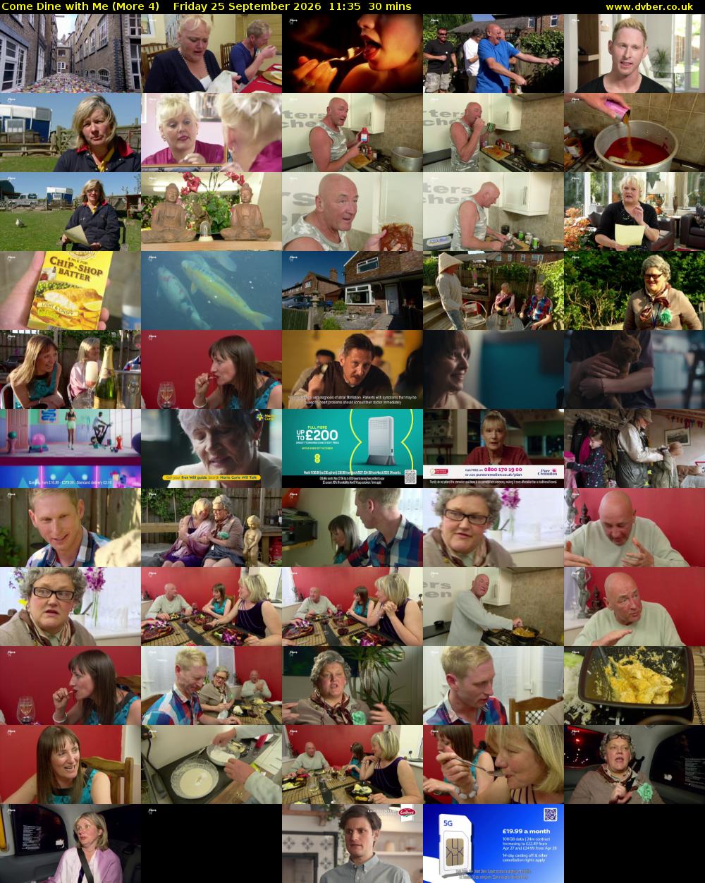 Come Dine with Me (More 4) Friday 25 September 2026 11:35 - 12:05