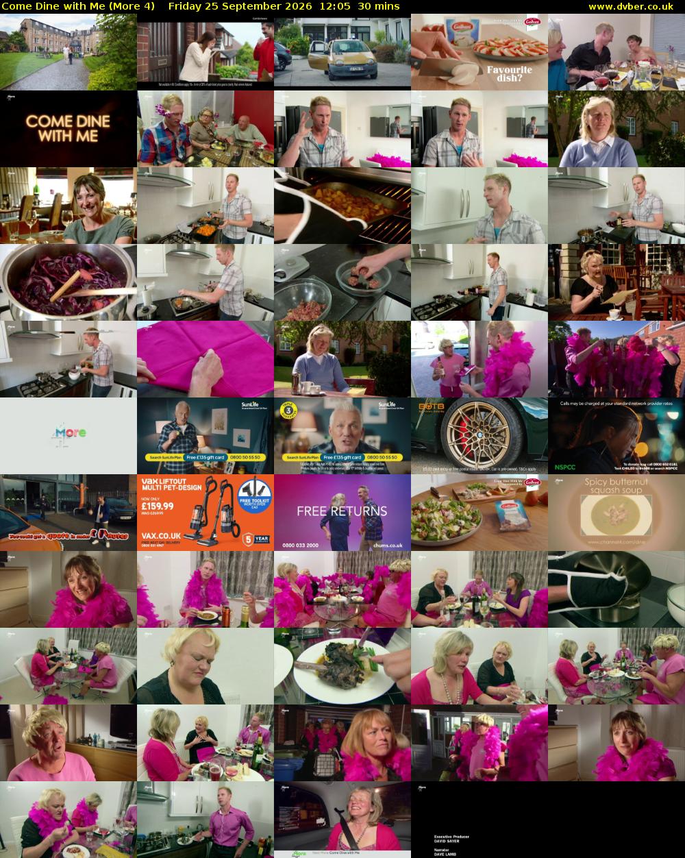 Come Dine with Me (More 4) Friday 25 September 2026 12:05 - 12:35