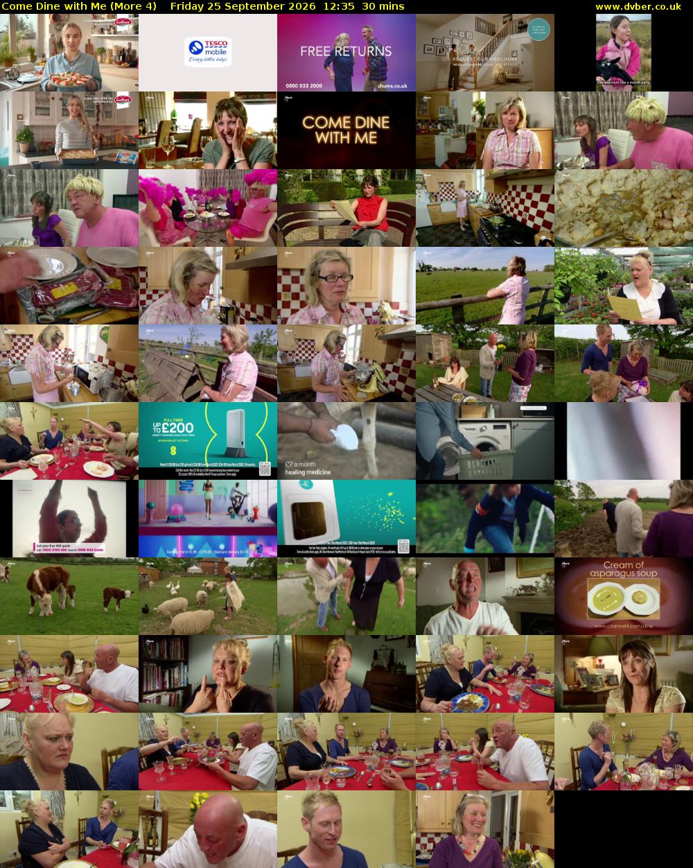 Come Dine with Me (More 4) Friday 25 September 2026 12:35 - 13:05