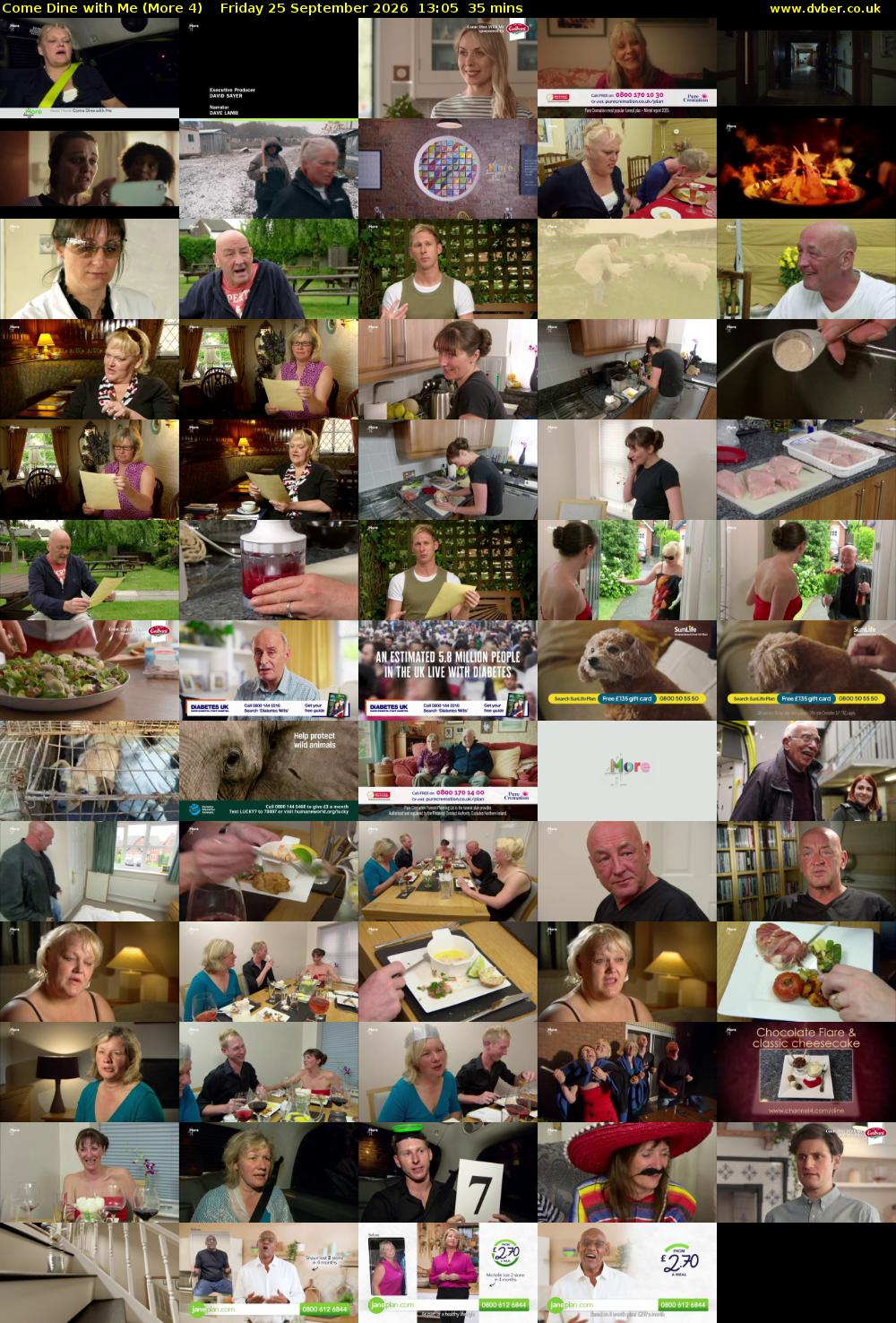 Come Dine with Me (More 4) Friday 25 September 2026 13:05 - 13:40