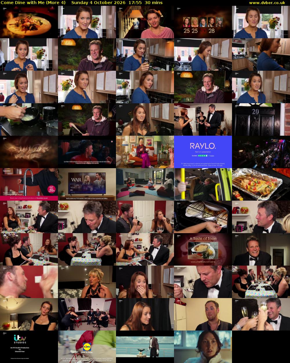 Come Dine with Me (More 4) Sunday 4 October 2026 17:55 - 18:25