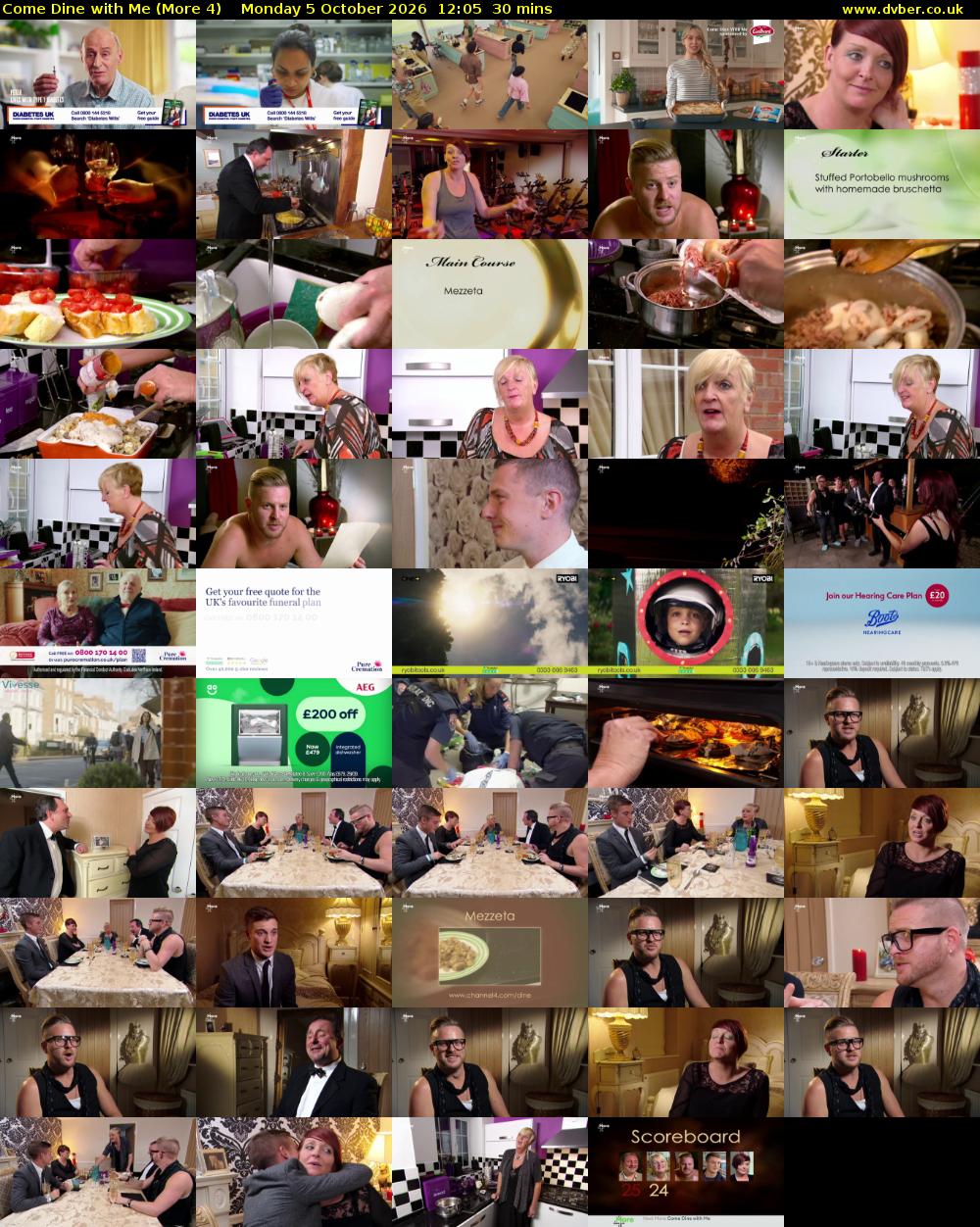 Come Dine with Me (More 4) Monday 5 October 2026 12:05 - 12:35