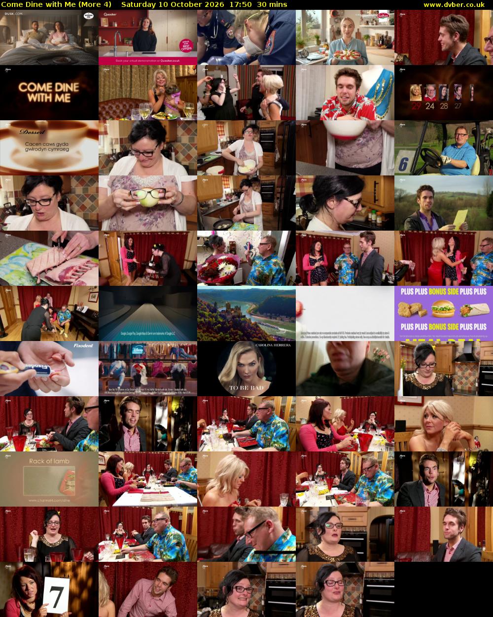 Come Dine with Me (More 4) Saturday 10 October 2026 17:50 - 18:20