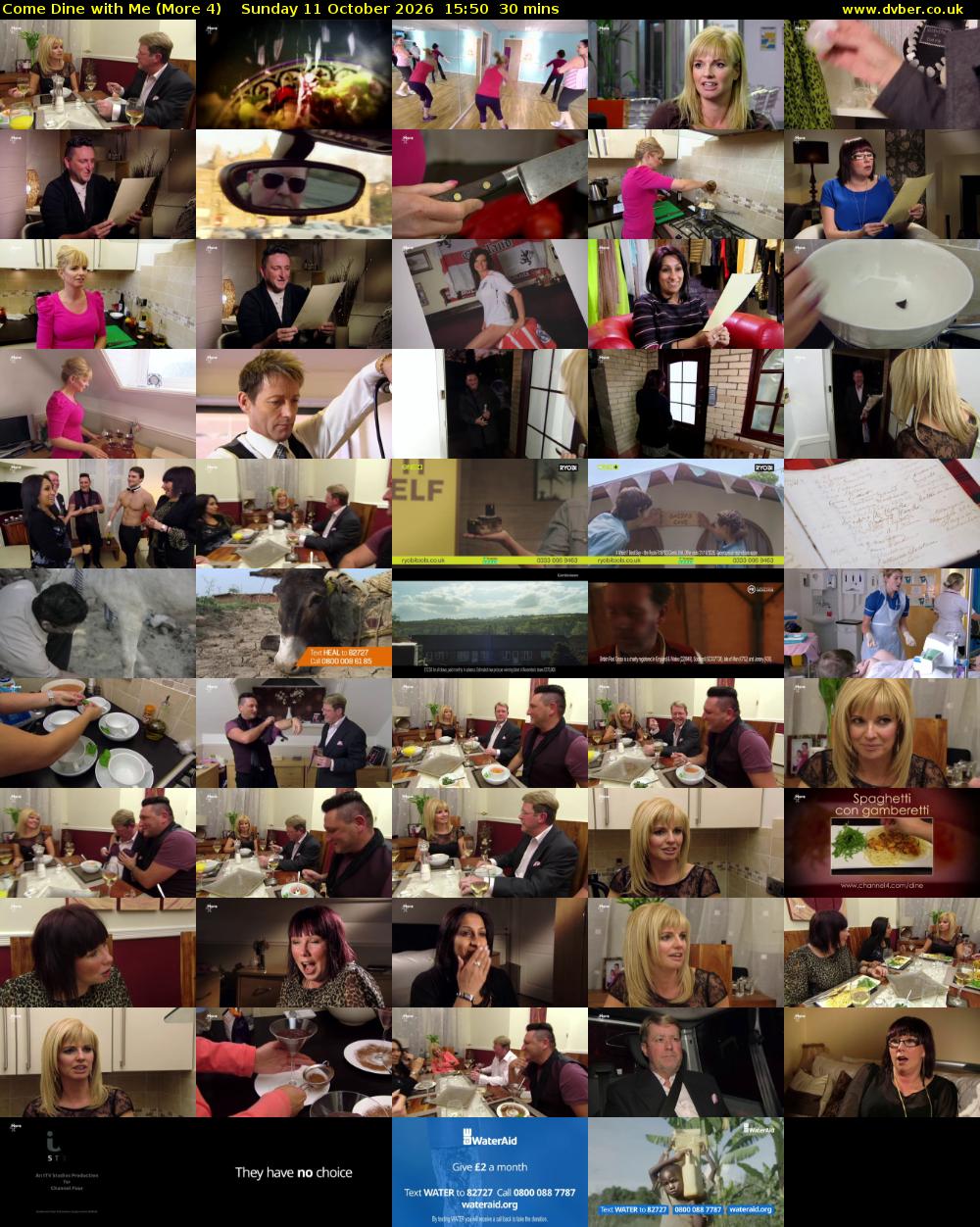 Come Dine with Me (More 4) Sunday 11 October 2026 15:50 - 16:20